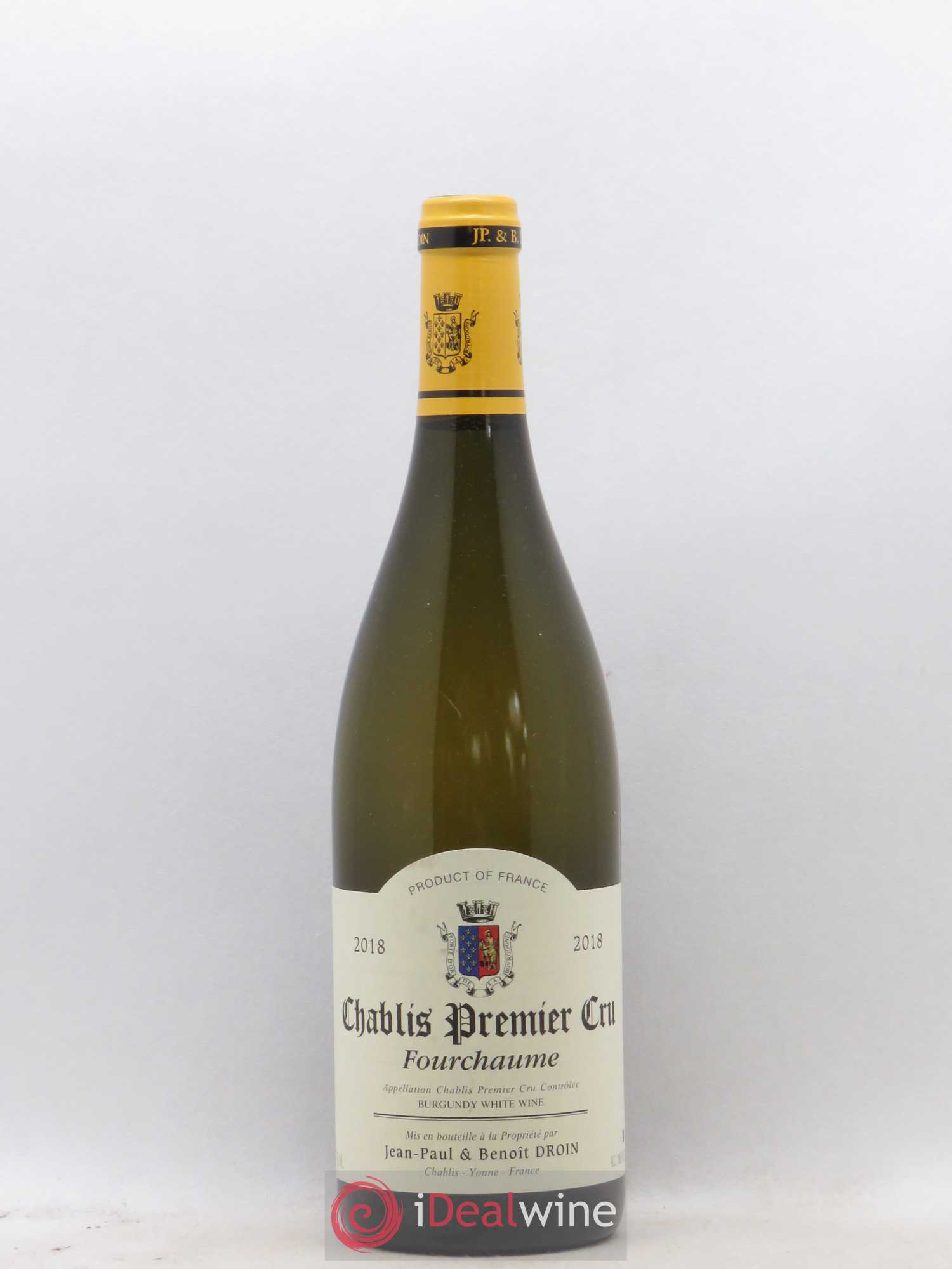 Chablis 1er Cru Fourchaume Jean-Paul & Benoît Droin (Domaine) 2018 - Lot de 1 bouteille - 0