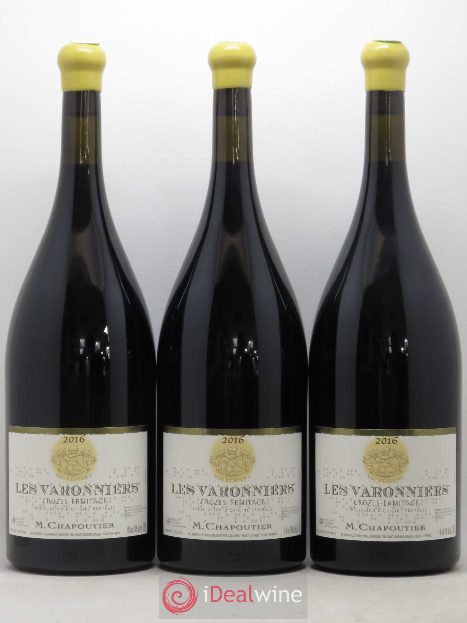 Crozes-Hermitage Les Varonniers Chapoutier 2016 - Lot de 3 magnums - 0