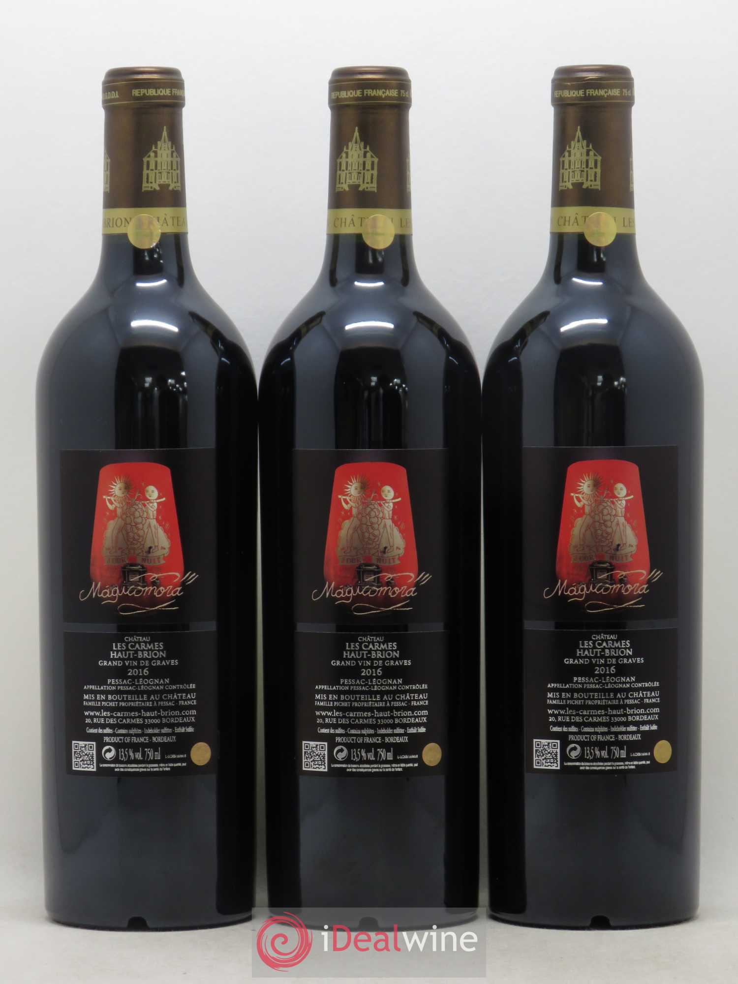 Château Les Carmes Haut-Brion 2016 - Lot de 3 bouteilles - 1