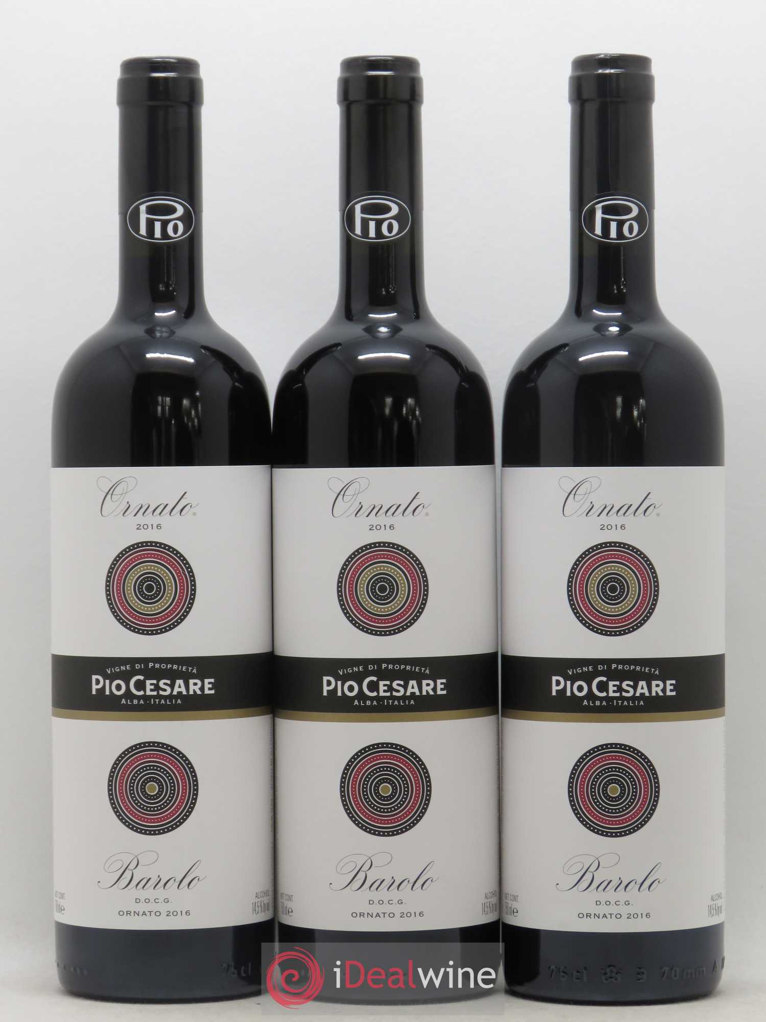 Barolo Ornato Pio Cesare 2016 - Lot de 3 bouteilles - 0