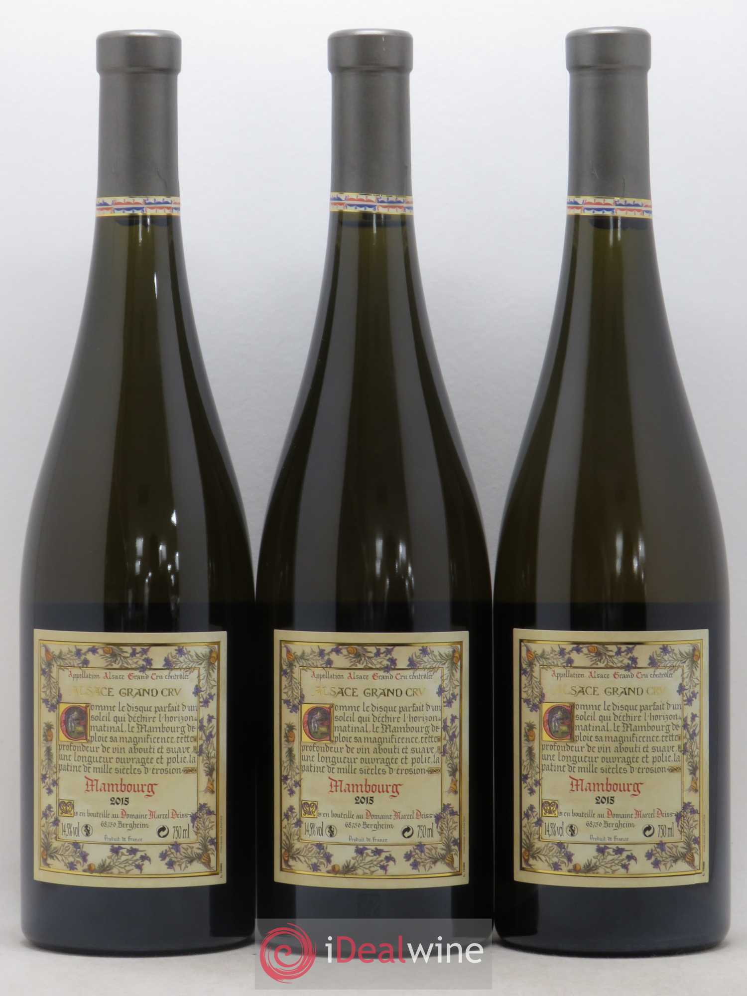 Alsace Grand Cru Mambourg Marcel Deiss (Domaine) 2015 - Lot de 3 bouteilles - 1