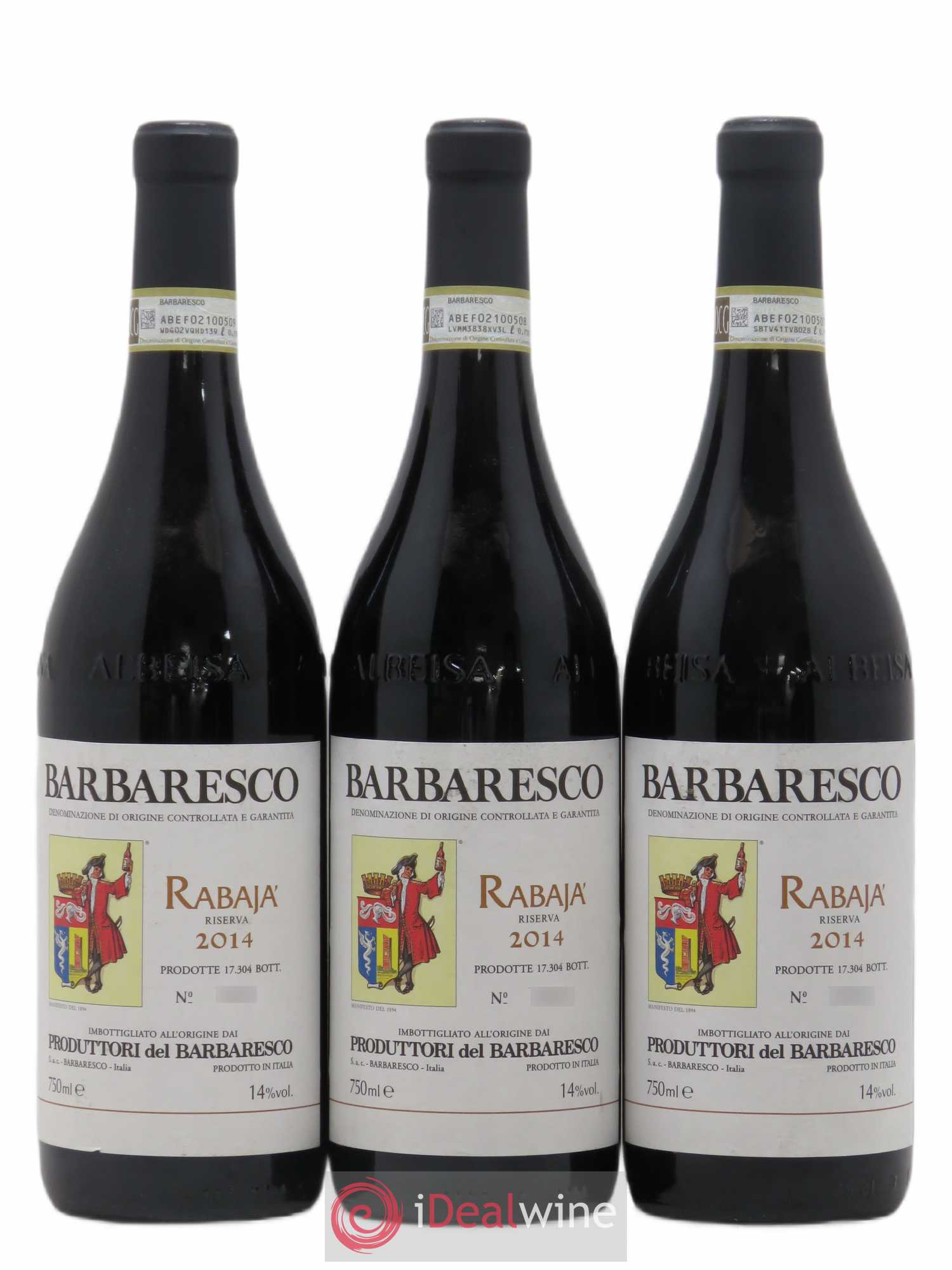 Barbaresco DOCG Rabaja Riserva Produttori del Barbaresco 2014 - Posten von 3 Flaschen - 0