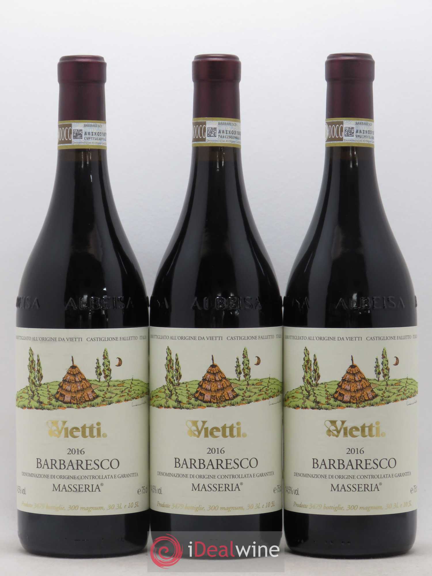 Barbaresco DOCG Masseria Vietti 2016 - Lot de 3 bouteilles - 0