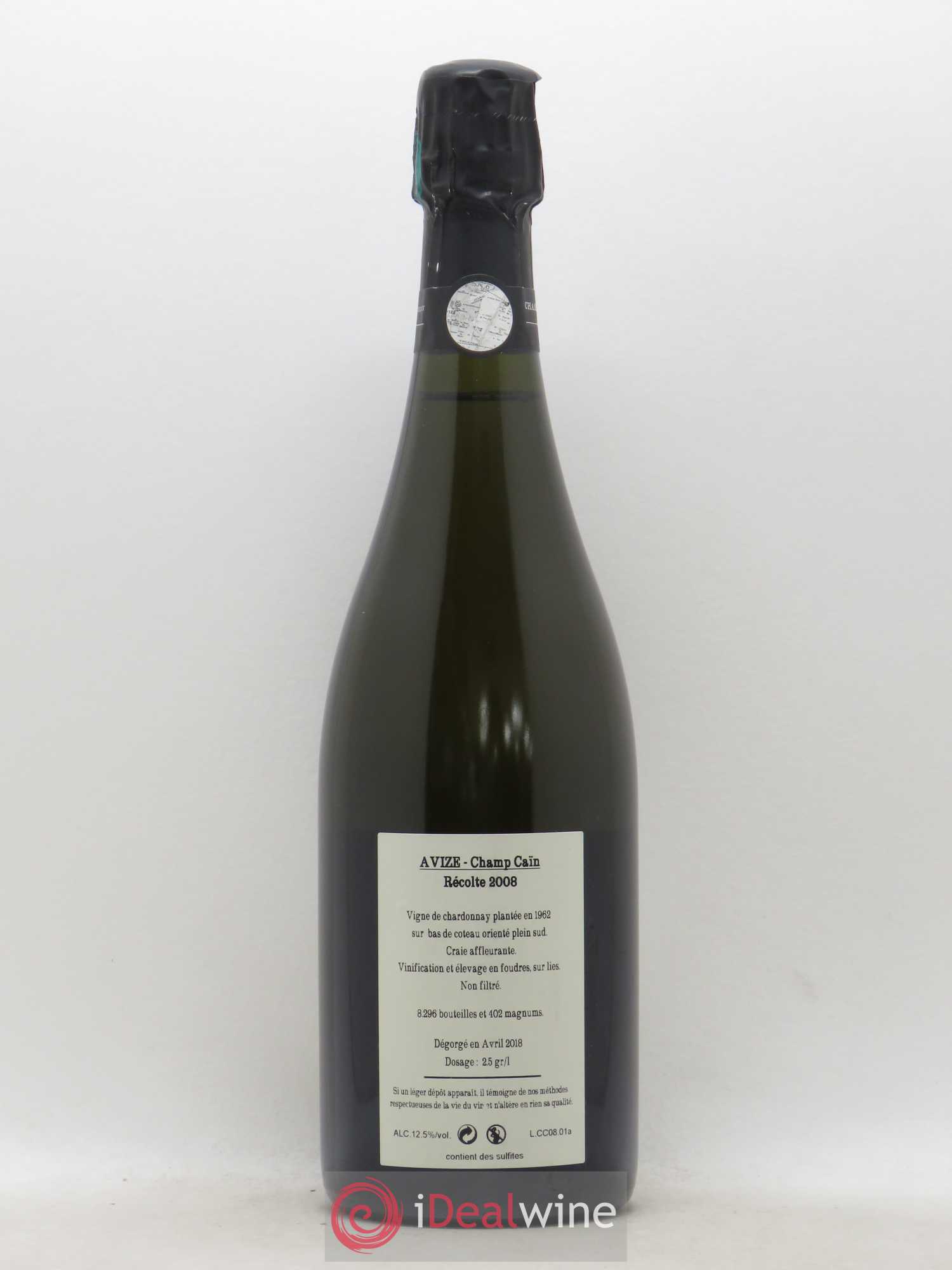 Avize Champ Caïn Extra-Brut Jacquesson 2008 - Lot de 1 bouteille - 1