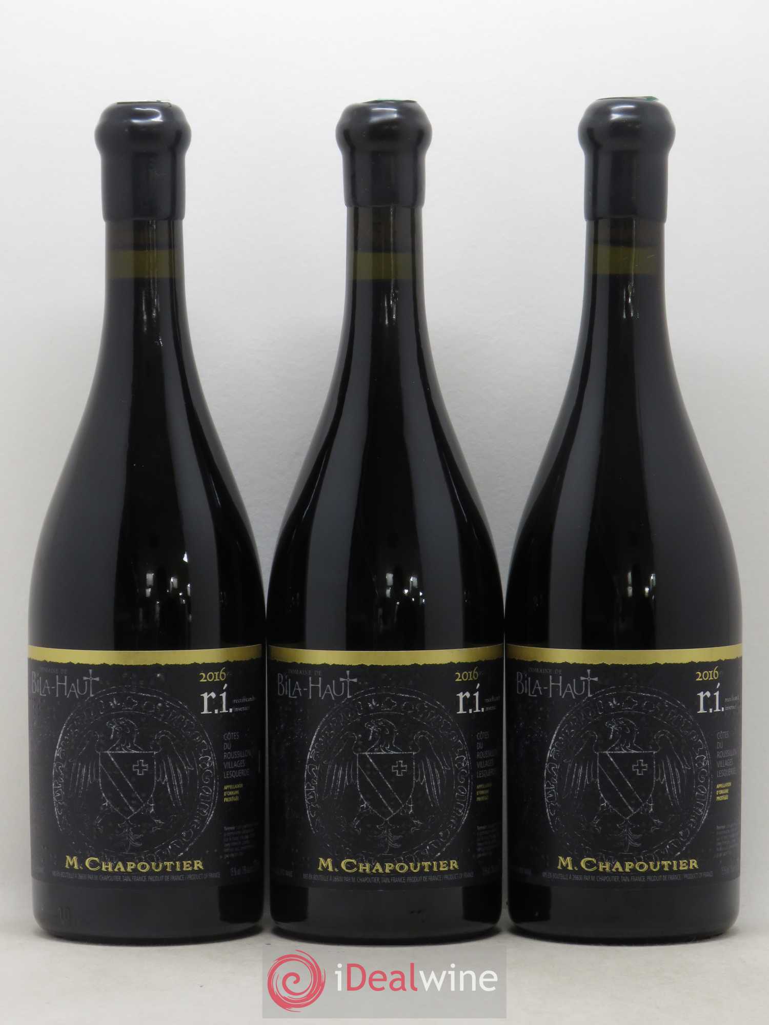 Côtes-du-Roussillon Villages Lesquerde Bila-Haut (Domaine) R.I Rectificando Invenies Chapoutier 2016 - Lot de 3 bouteilles - 0