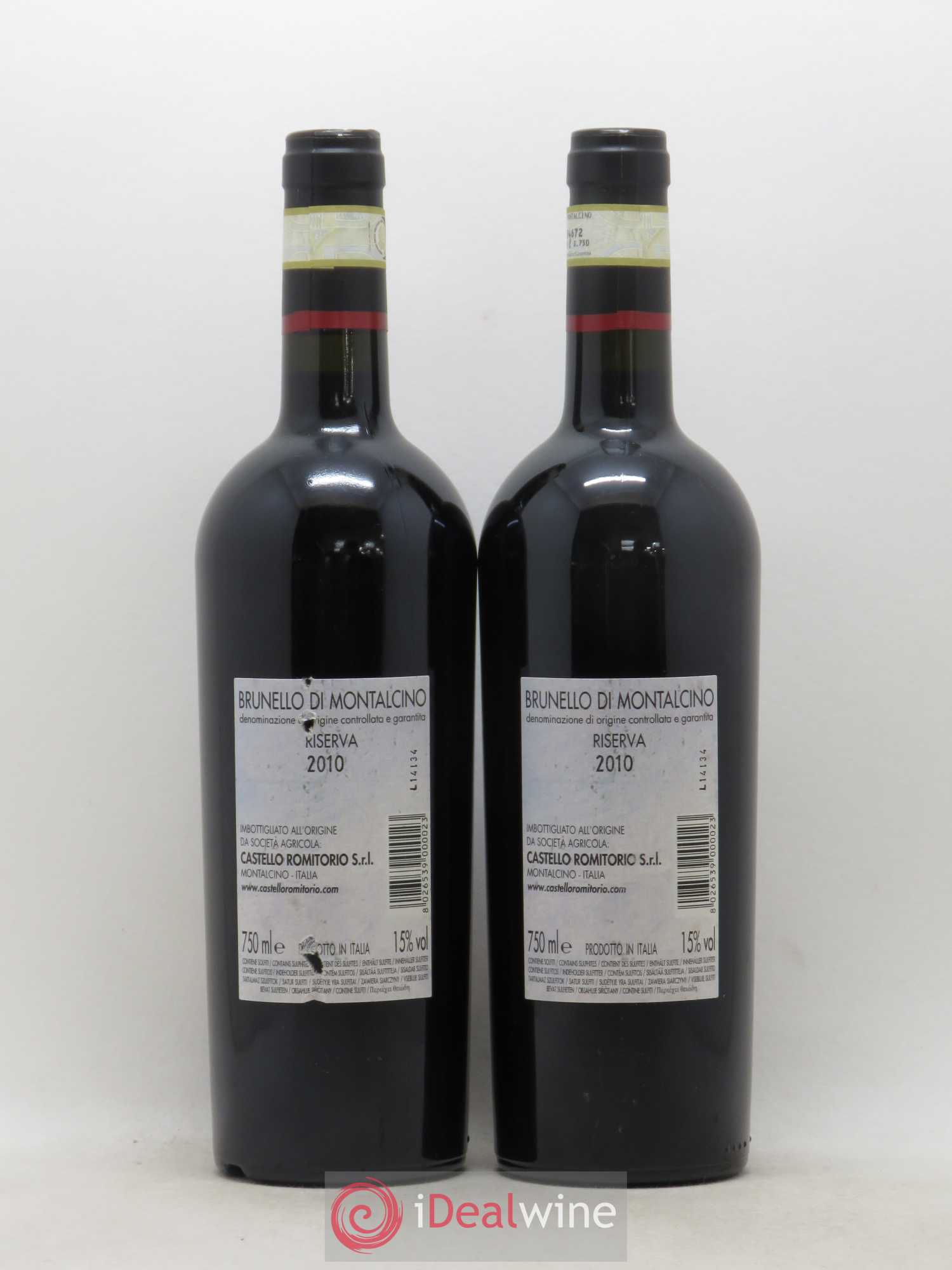 Brunello di Montalcino Castello Romitorio Riserva 2010 - Lot de 2 bouteilles - 1