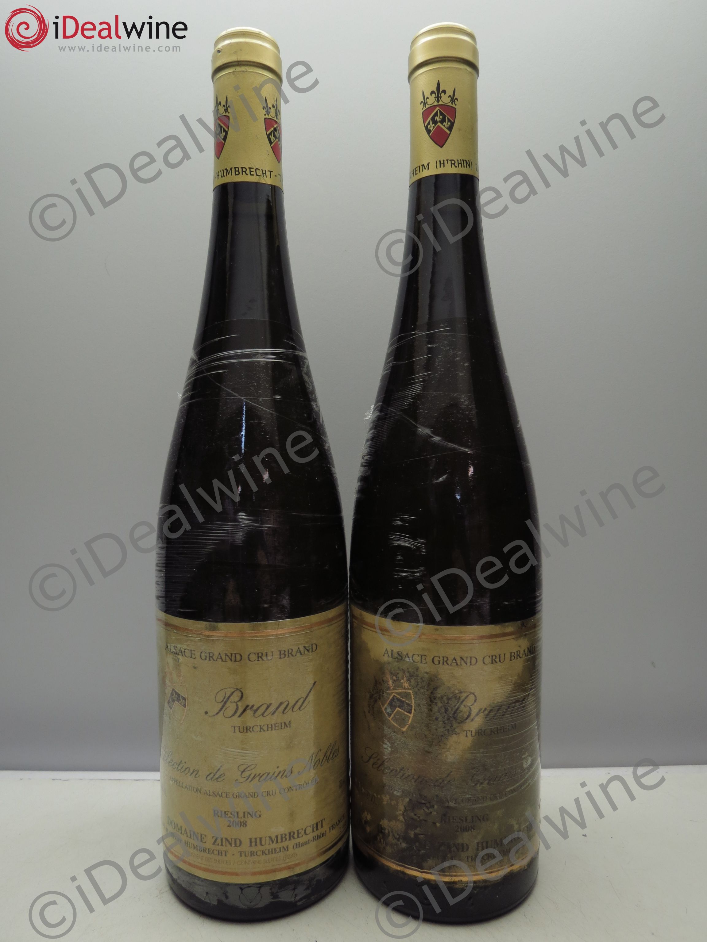 Alsace Riesling Grand Cru Brand Zind-Humbrecht (Domaine) Sélection de Grains Nobles 2008 - Posten von 2 Flaschen - 0