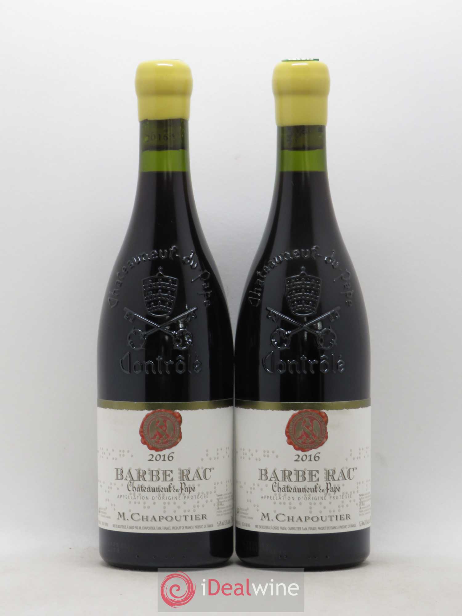 Châteauneuf-du-Pape Barbe Rac Chapoutier 2016 - Lot de 2 bouteilles - 0