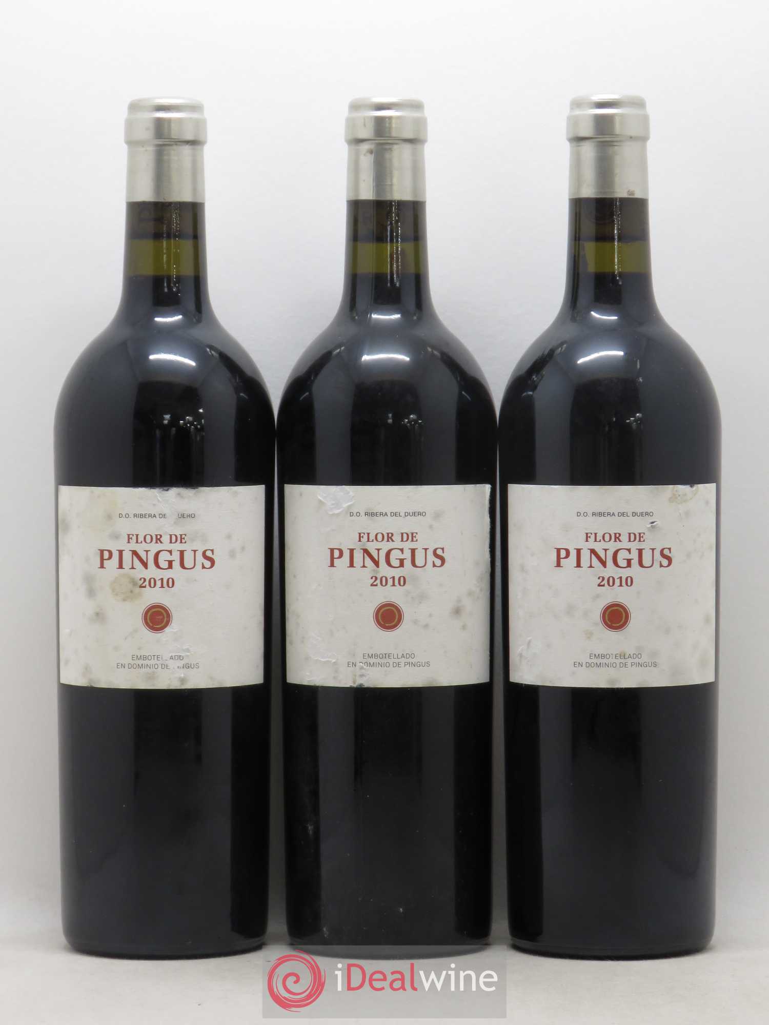 Ribera Del Duero Flor de Pingus Dominio de Pingus - Peter Sisseck 2010 - Lot de 3 bouteilles - 0