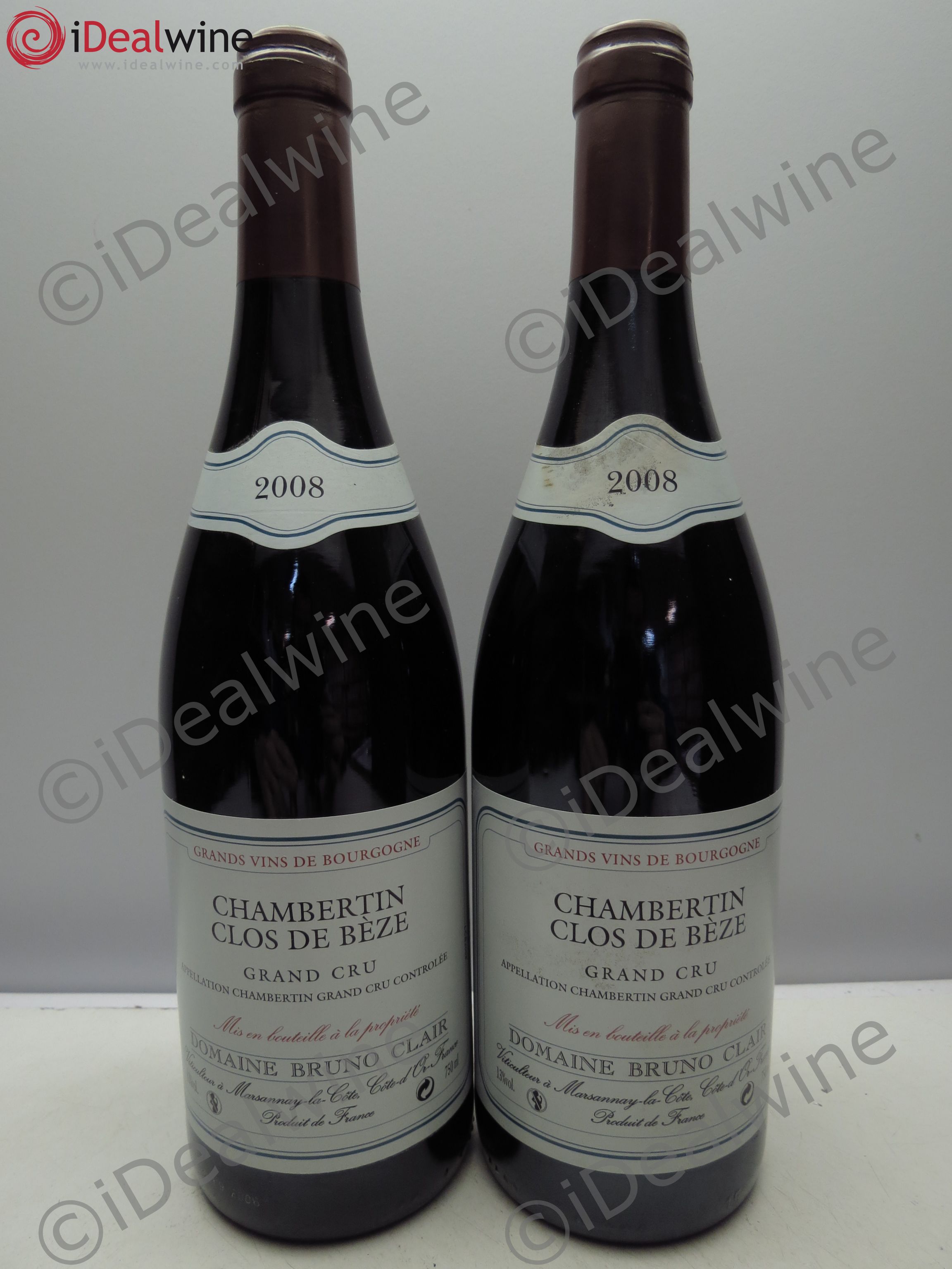 Chambertin Clos de Bèze Grand Cru Bruno Clair (Domaine) 2008 - Lot de 2 bouteilles - 0