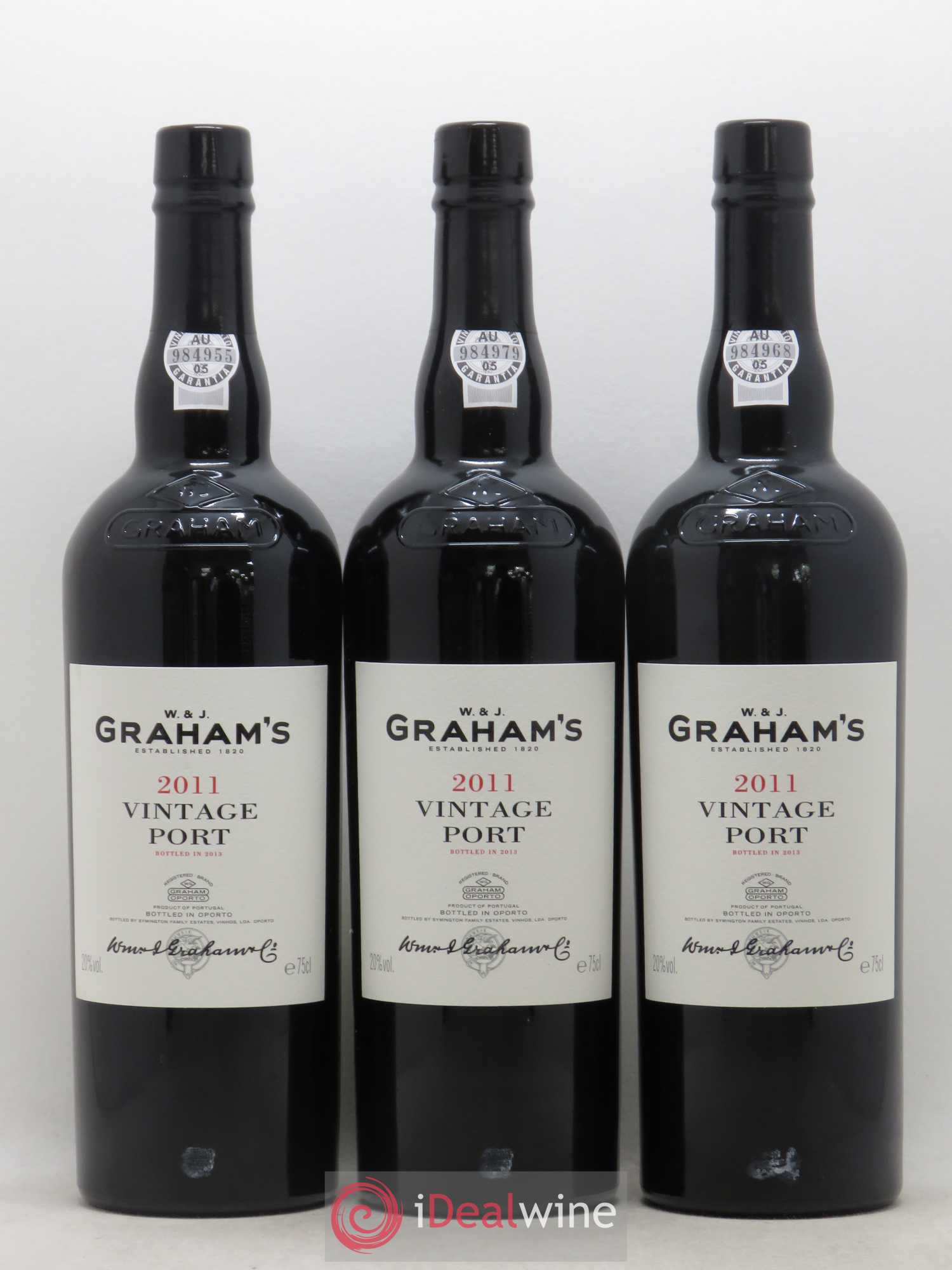 Porto W&J Graham' Vintage 2011 - Lot de 3 bouteilles - 0