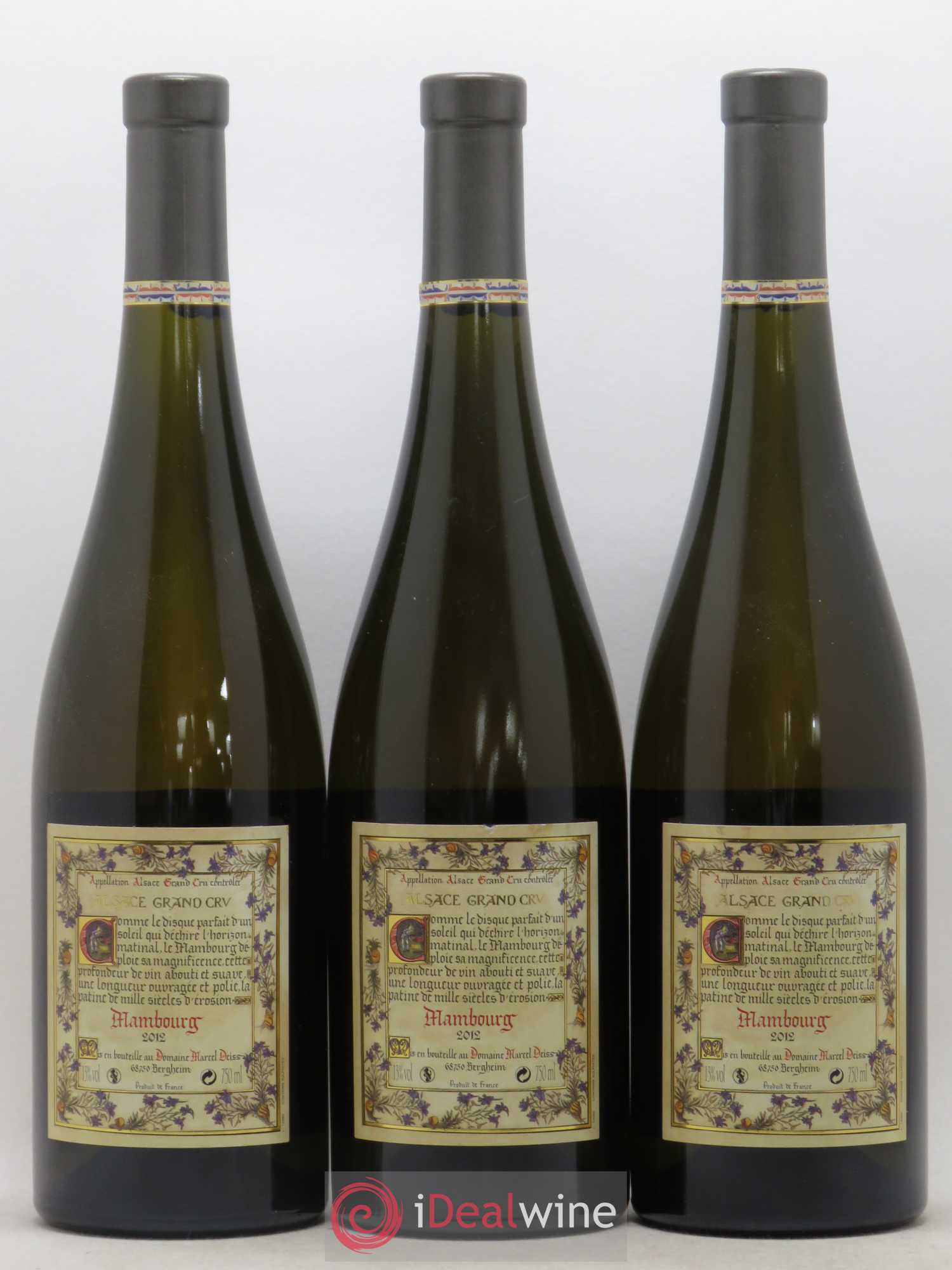 Alsace Grand Cru Mambourg Marcel Deiss (Domaine) 2012 - Lot de 3 bouteilles - 1