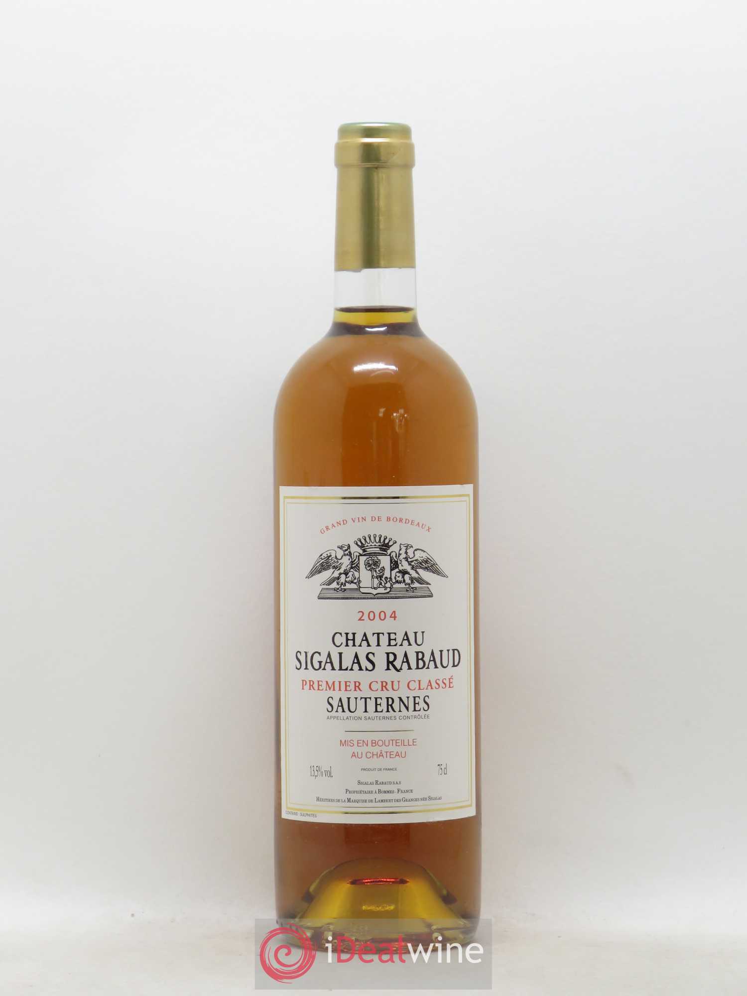 Château Sigalas Rabaud 1er Grand Cru Classé 2004 - Posten von 1 Flasche - 0