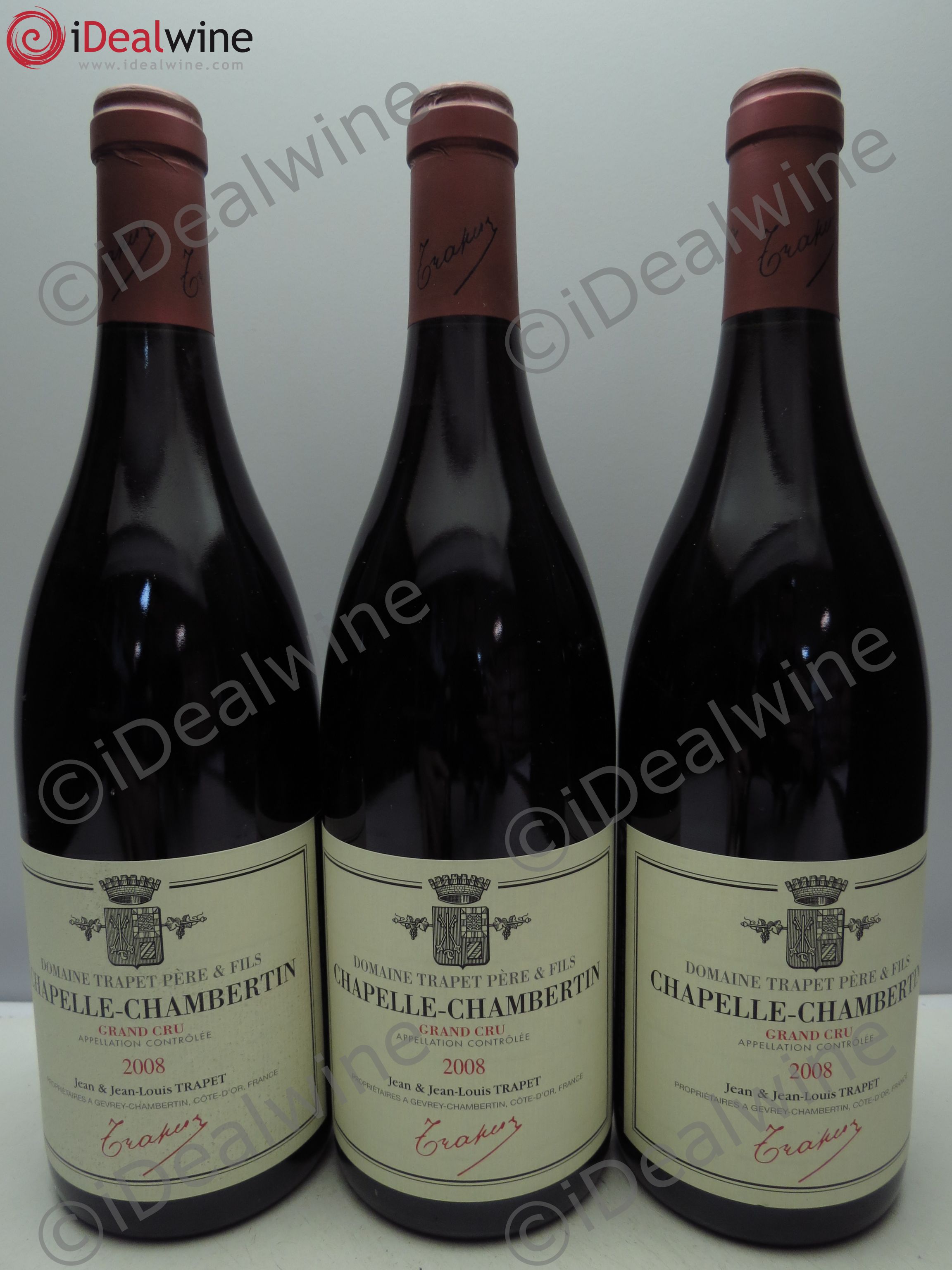 Chapelle-Chambertin Grand Cru Domaine Trapet 2008 - Lot de 3 bouteilles - 0
