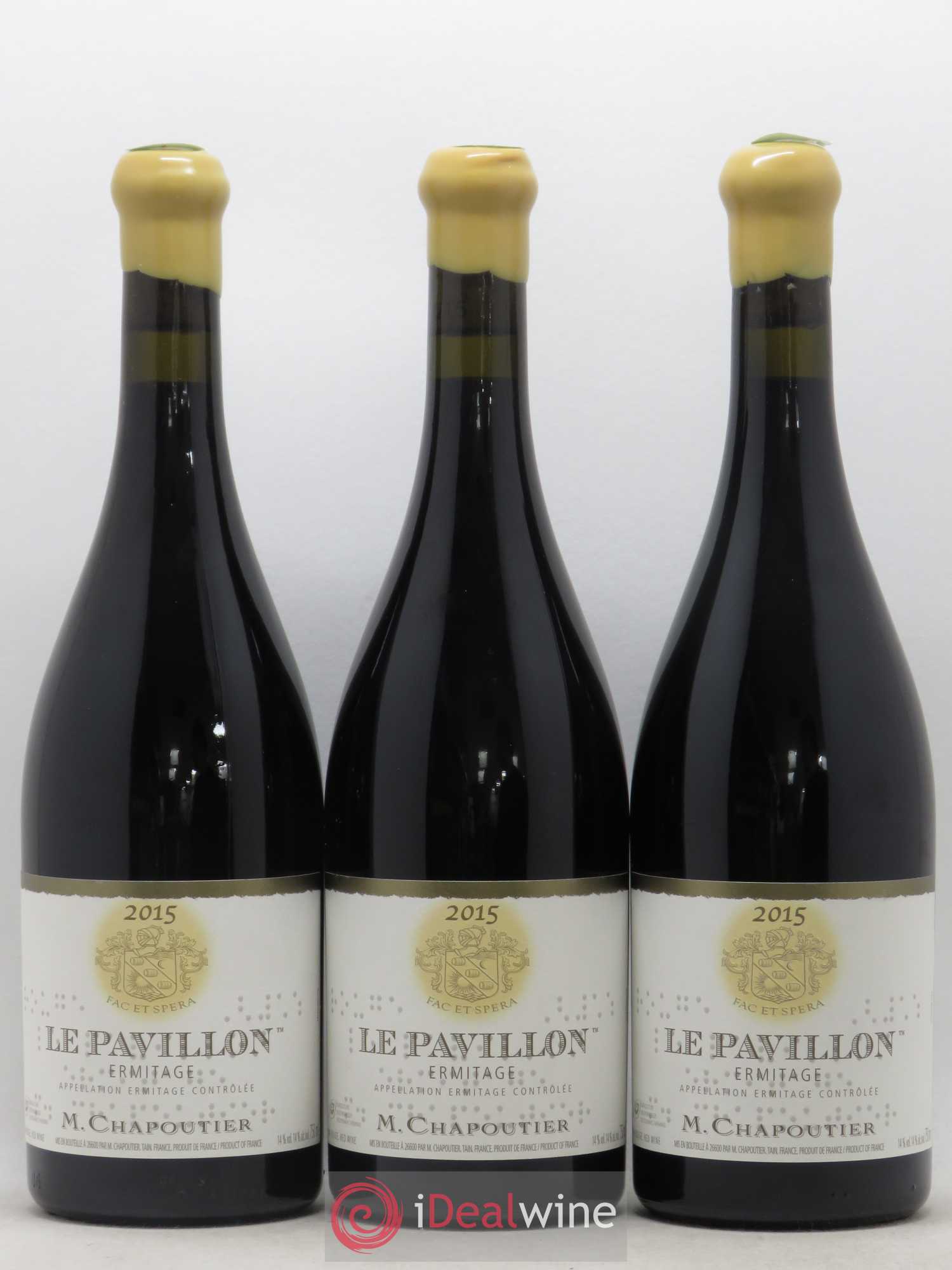 Hermitage Ermitage Le Pavillon Chapoutier 2015 - Lot de 3 bouteilles - 0