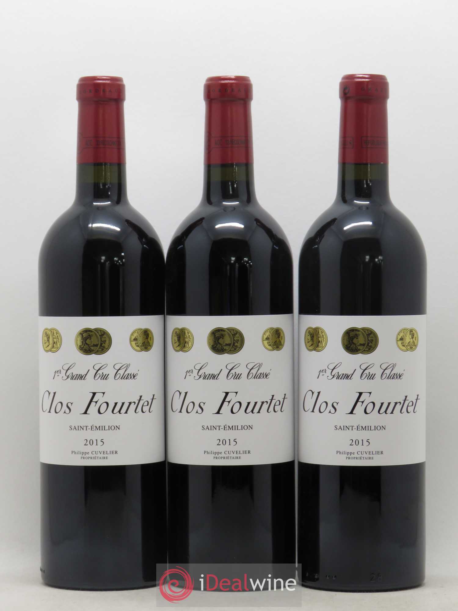Clos Fourtet 1er Grand Cru Classé B 2015 - Lot de 3 bouteilles - 0