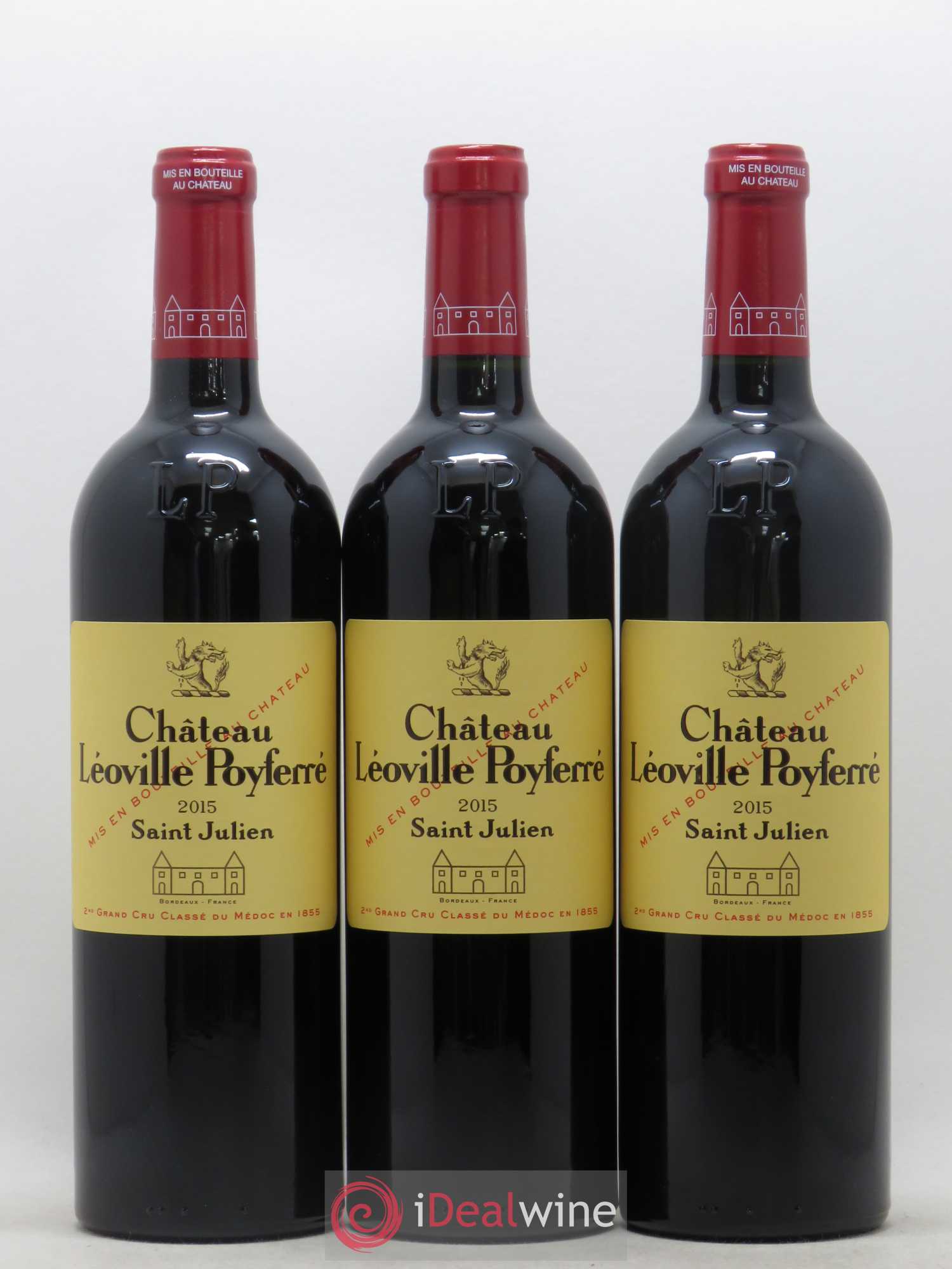 Château Léoville Poyferré 2ème Grand Cru Classé 2015 - Lot de 3 bouteilles - 0