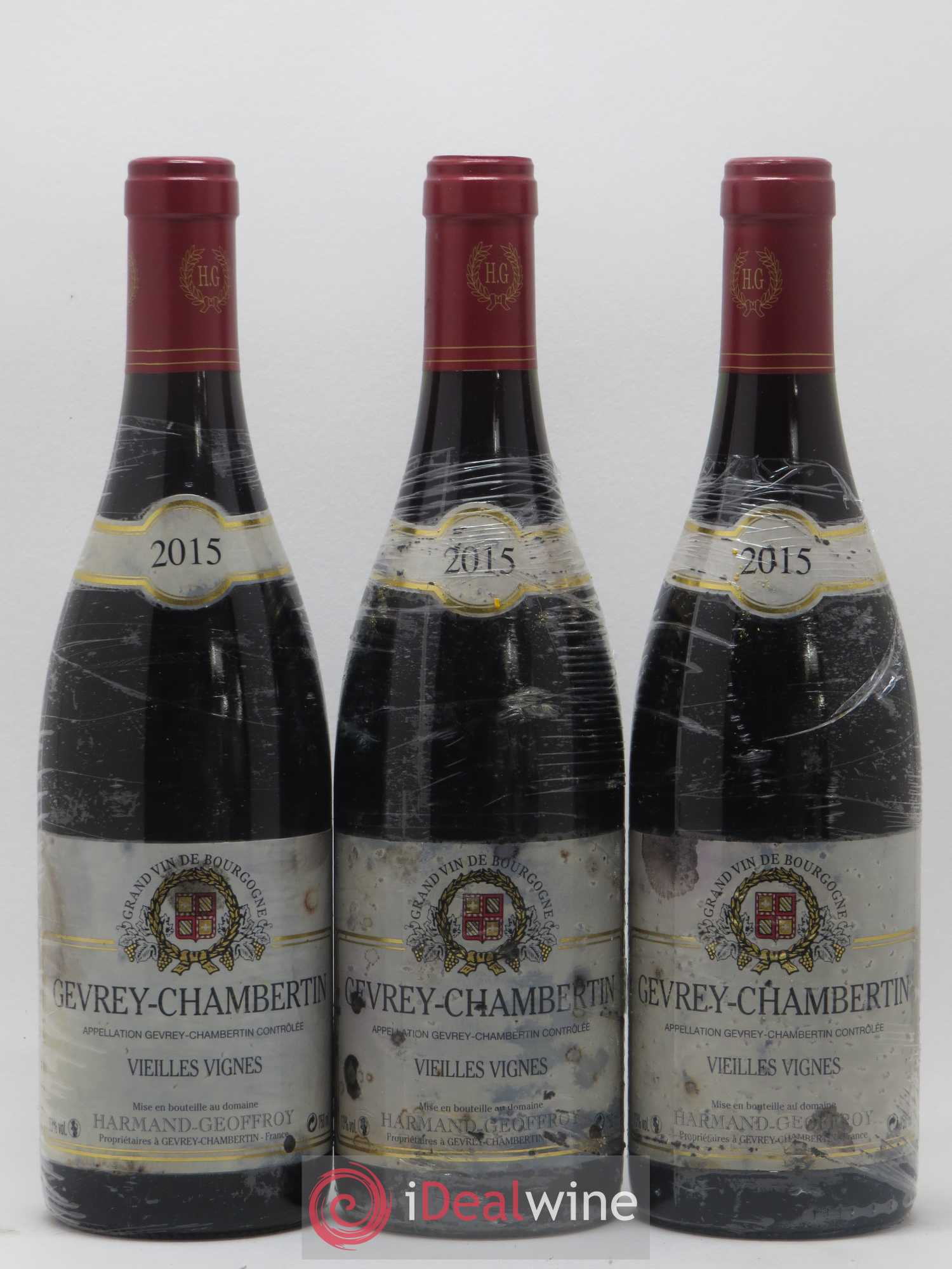 Gevrey-Chambertin Vieilles vignes Harmand-Geoffroy (Domaine) 2015 - Lot de 3 bouteilles - 0