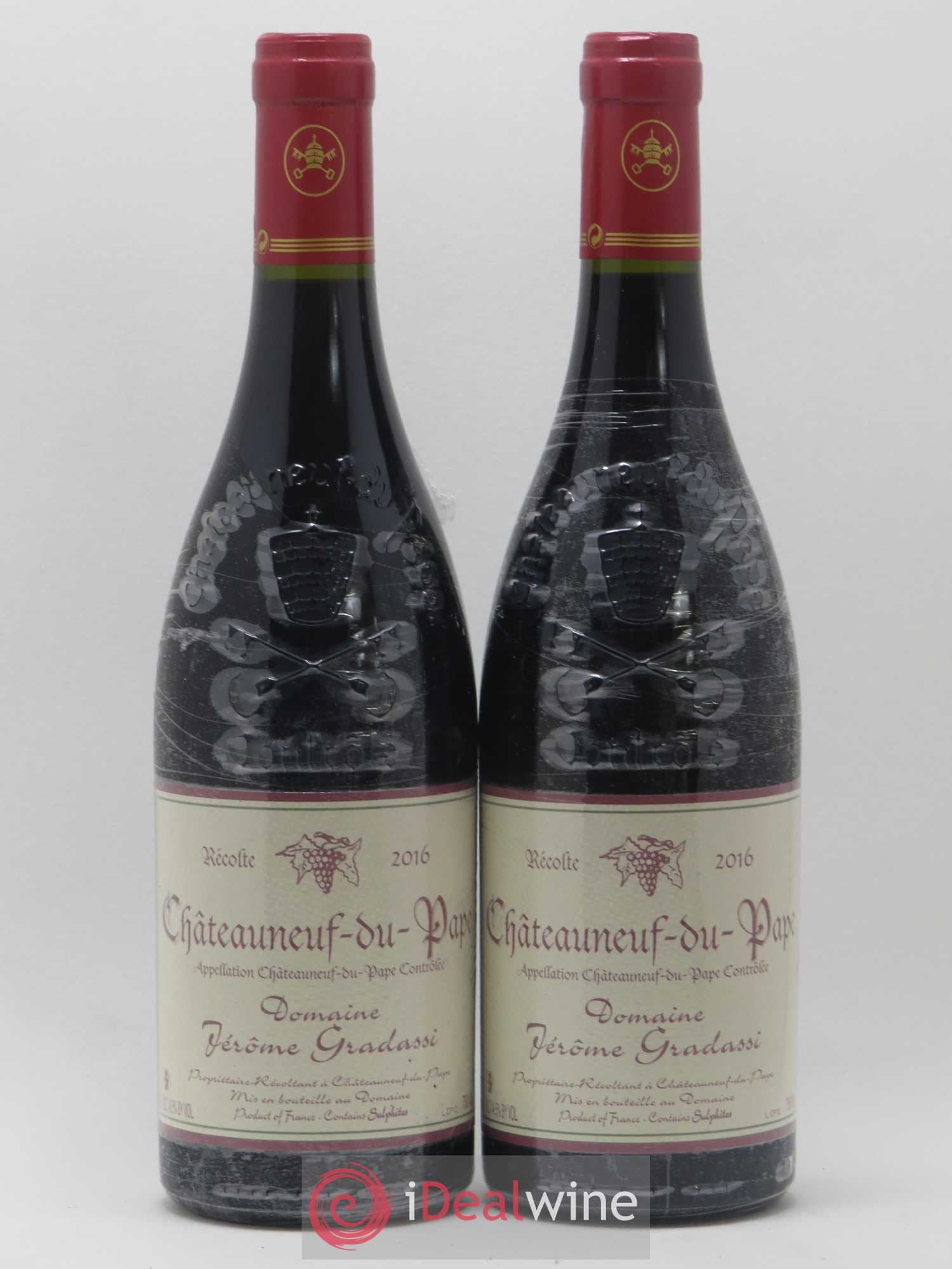 Châteauneuf-du-Pape Domaine Jerome Gradassi 2016 - Lot de 2 bouteilles - 0