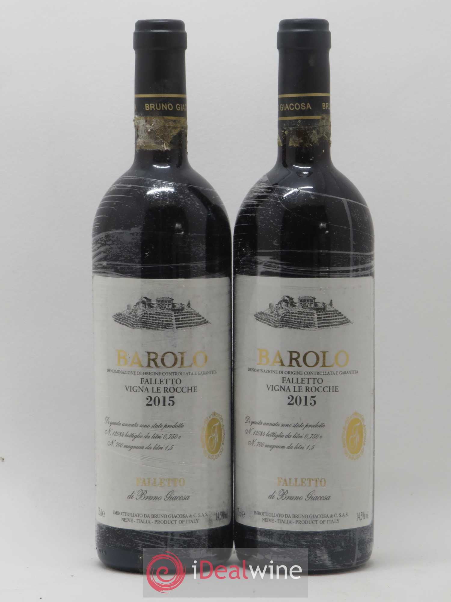 Barolo Falletto Vigna Le Rocche Bruno Giacosa 2015 - Lot de 2 bouteilles - 0