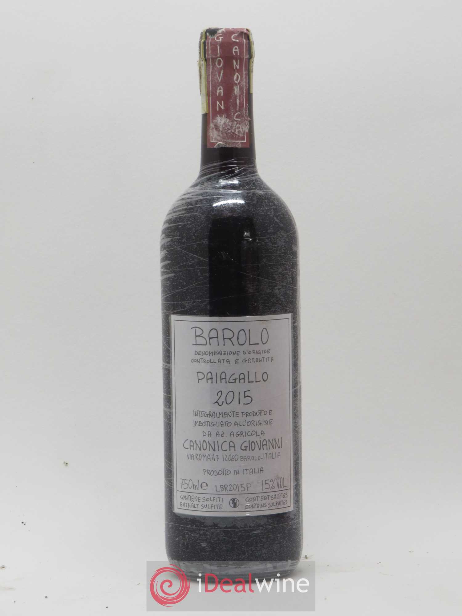 Barolo Paiagallo Canonica Giovanni 2015 - Lot de 1 bouteille - 0
