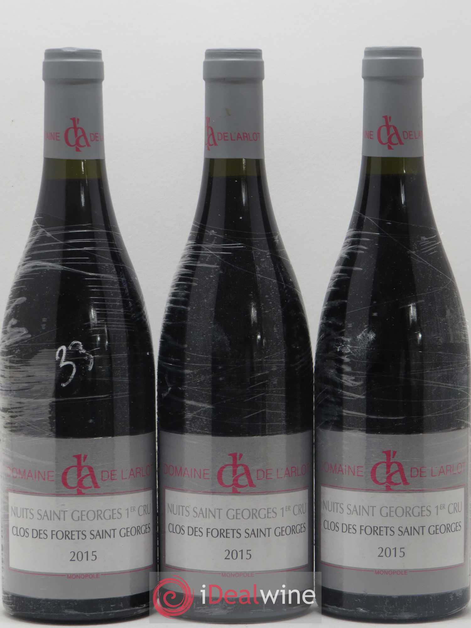 Nuits-Saint-Georges 1er Cru Clos des Forêts Saint-Georges Domaine de l'Arlot 2015 - Lot de 3 bouteilles - 0