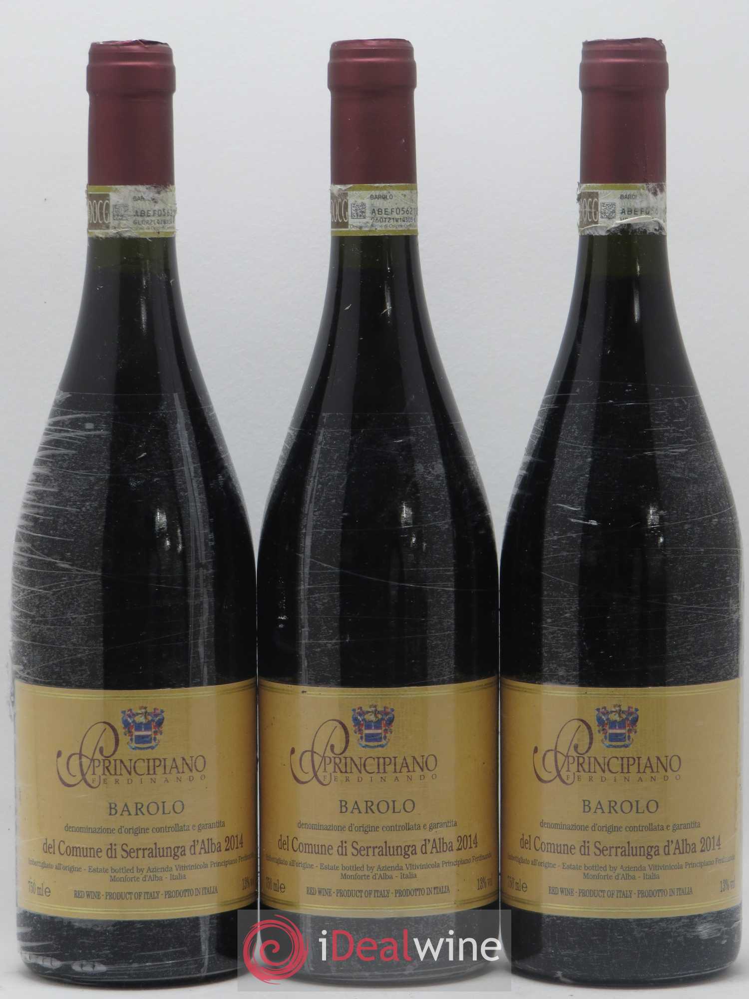 Barolo Serralunga Ferdinando Principiano 2014 - Lot de 3 bouteilles - 0