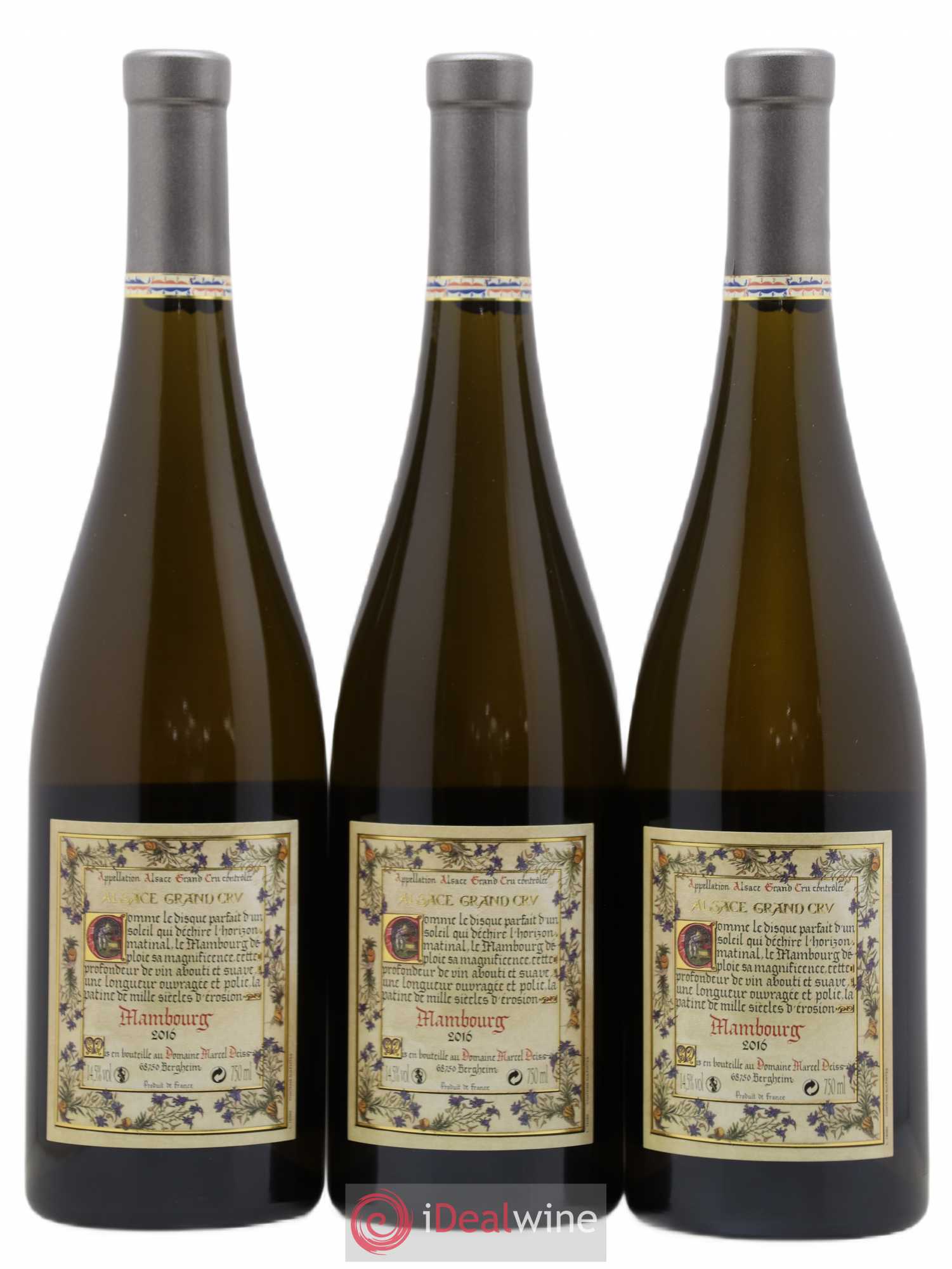 Alsace Grand Cru Mambourg Marcel Deiss (Domaine) 2016 - Lot de 3 bouteilles - 1