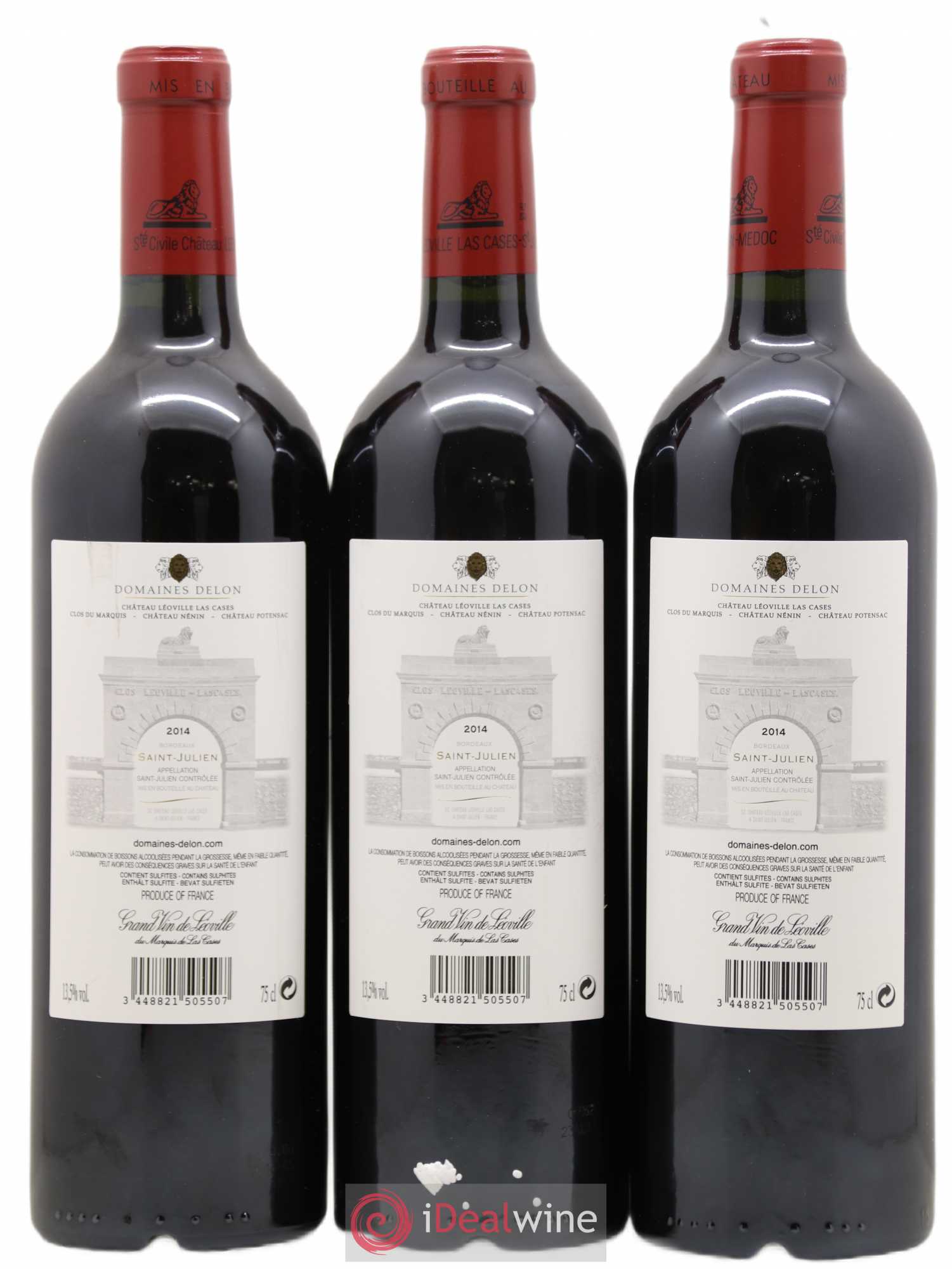 Château Léoville Las Cases 2ème Grand Cru Classé 2014 - Lotto di 3 bottiglie - 1