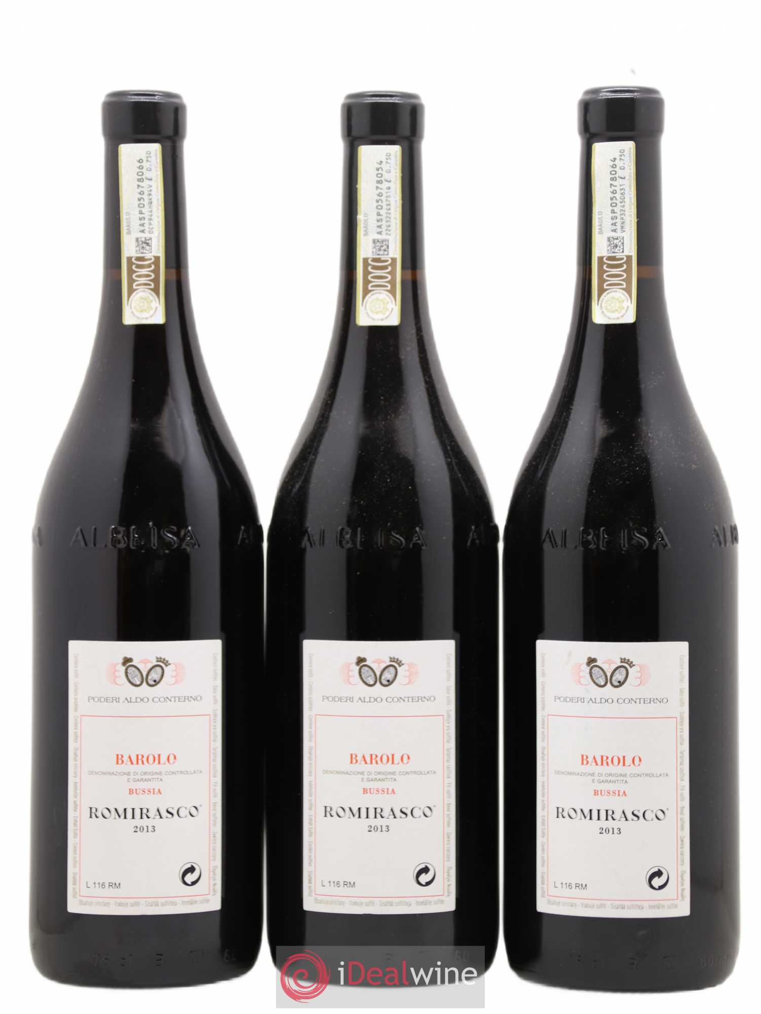 Barolo DOCG Bussia Romirasco Aldo Conterno 2013 - Lot de 3 bouteilles - 1