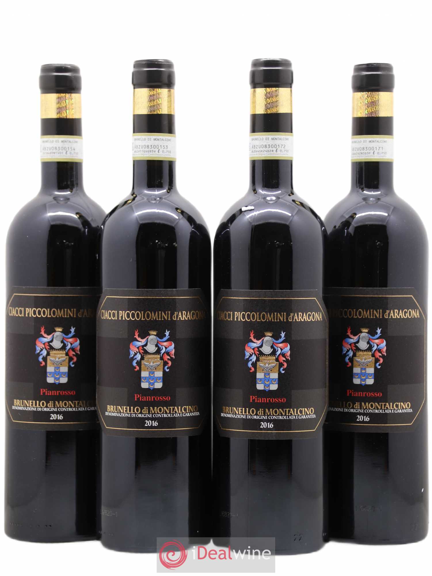 Brunello di Montalcino Pianrosso Ciacci Piccolomini D'Aragona 2016 - Posten von 4 Flaschen - 0