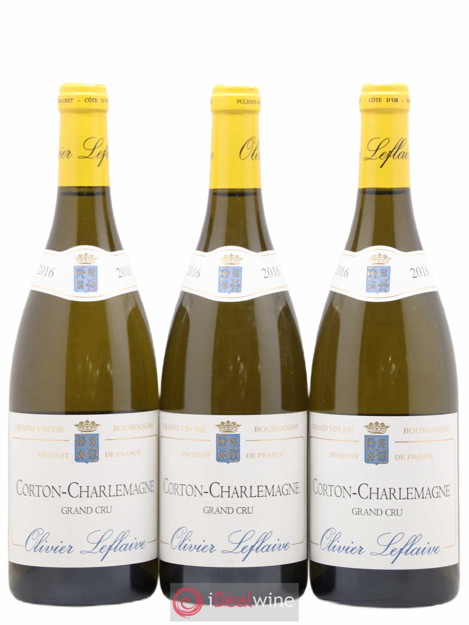 Corton-Charlemagne Grand Cru Olivier Leflaive 2016 - Lot de 3 bouteilles - 0