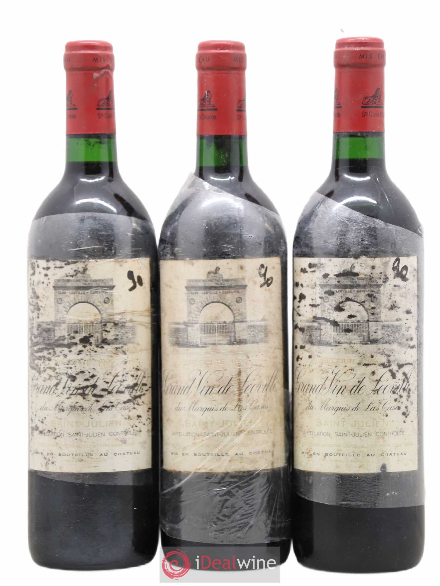 Château Léoville Las Cases 2ème Grand Cru Classé 1990 - Lot de 3 bouteilles - 0