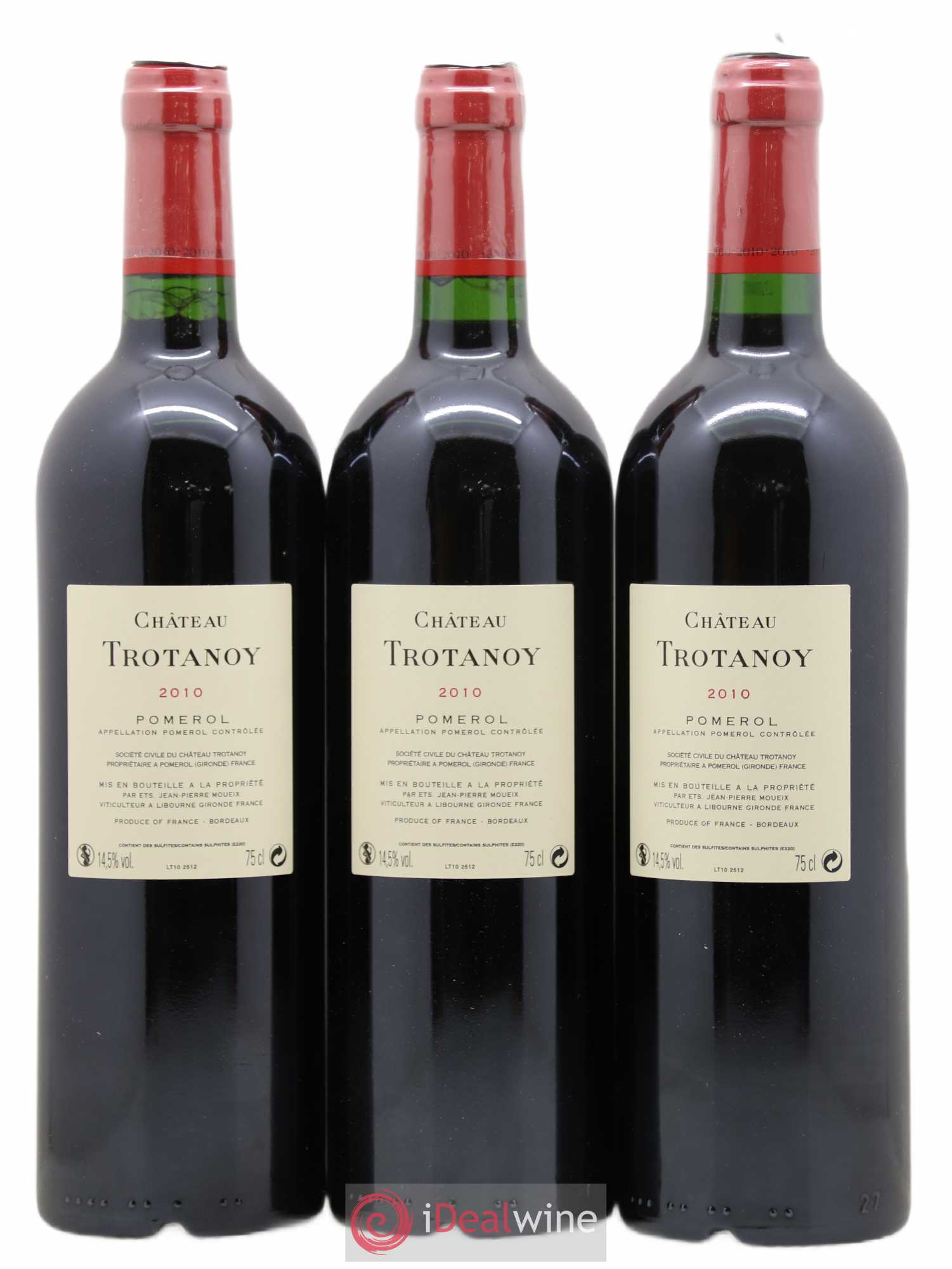 Château Trotanoy 2010 - Lot de 3 bouteilles - 1
