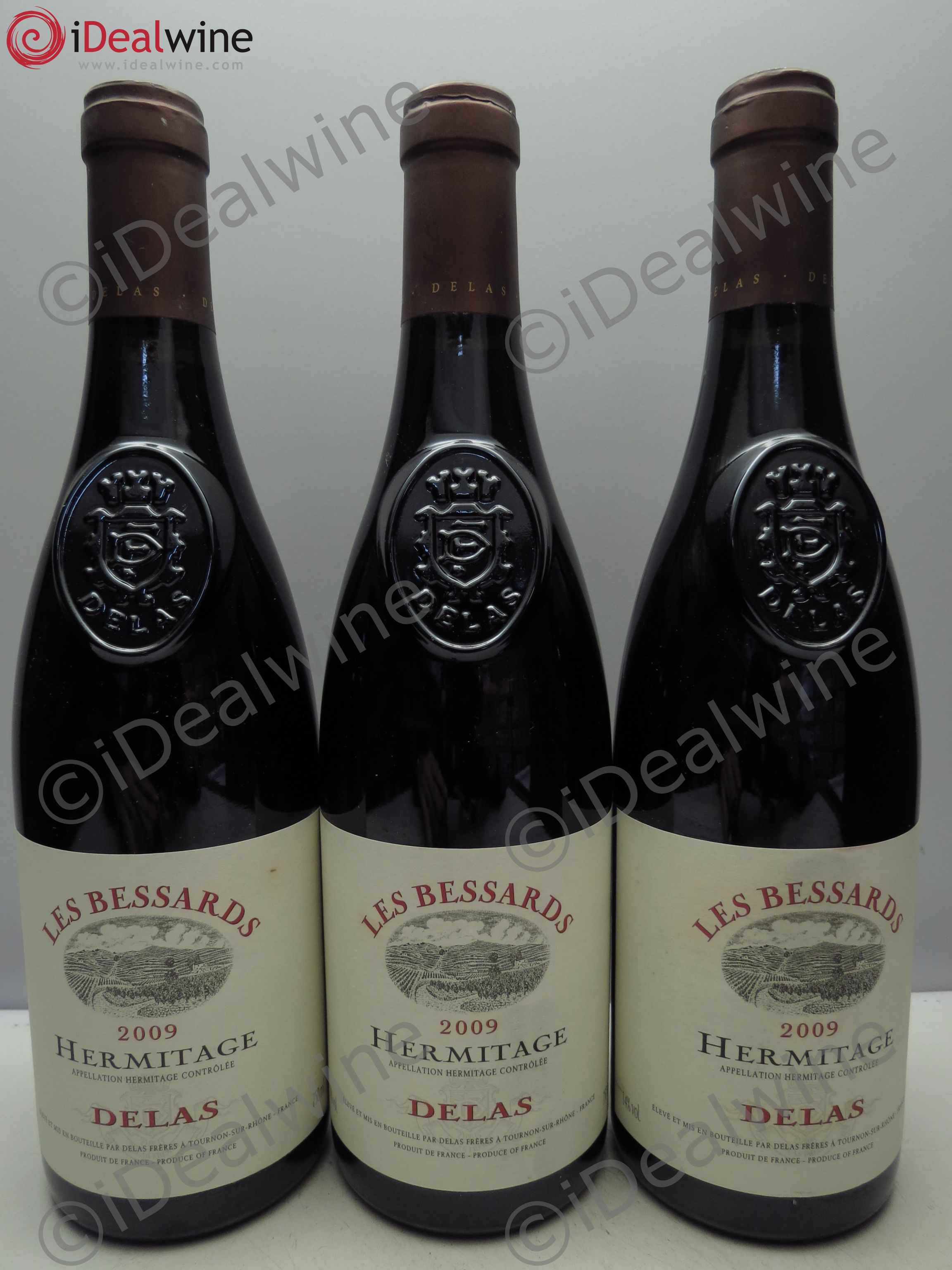 Hermitage Les Bessards Delas Frères 2009 - Lot de 3 bouteilles - 0