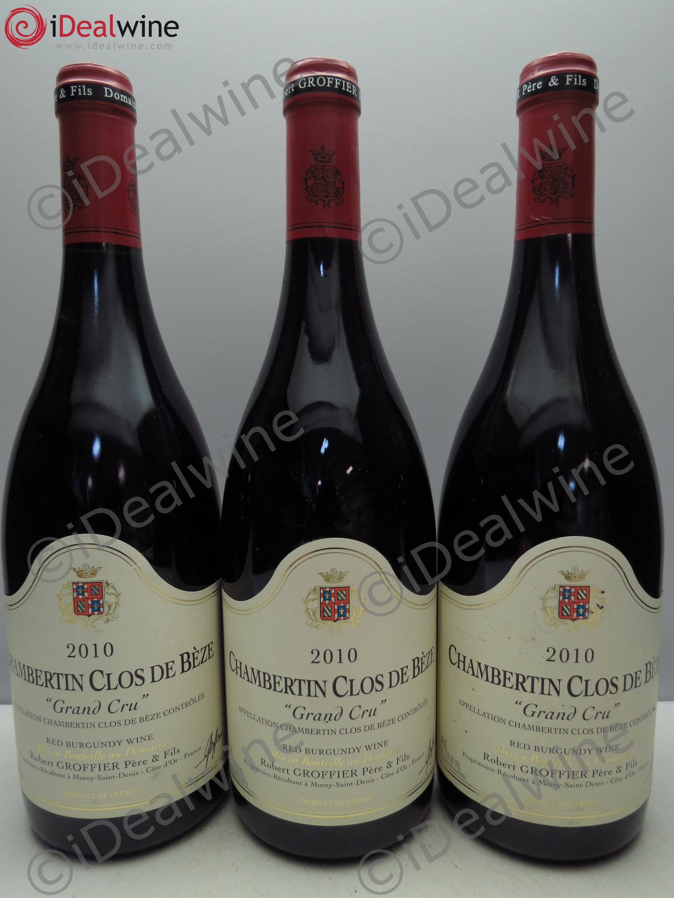 Chambertin Clos de Bèze Grand Cru Robert Groffier Père & Fils (Domaine) 2010 - Lot de 3 bouteilles - 0