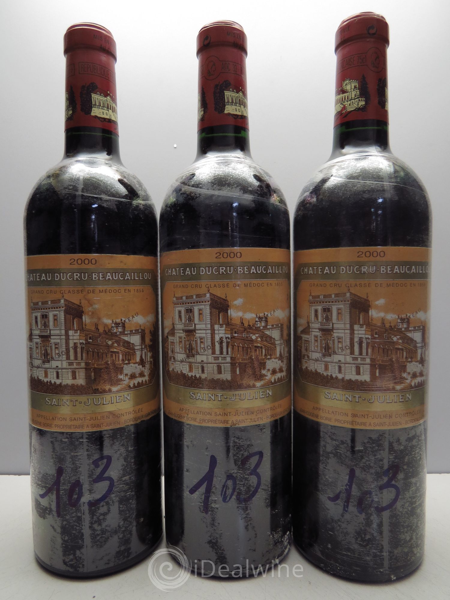 Château Ducru Beaucaillou 2ème Grand Cru Classé 2000 - Lot de 3 bouteilles - 0
