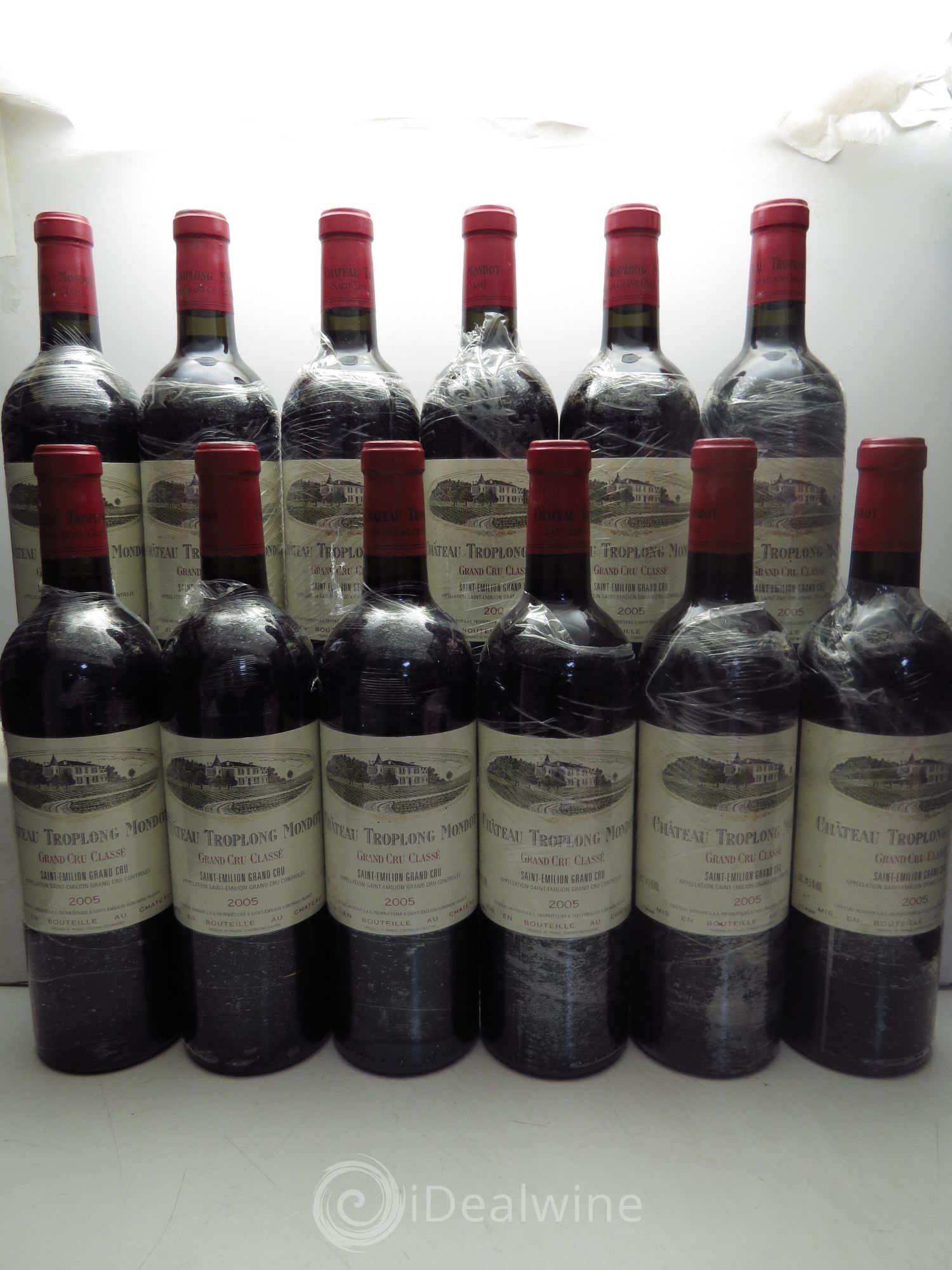 Château Troplong Mondot 1er Grand Cru Classé B 2005 - Lot de 12 bouteilles - 0