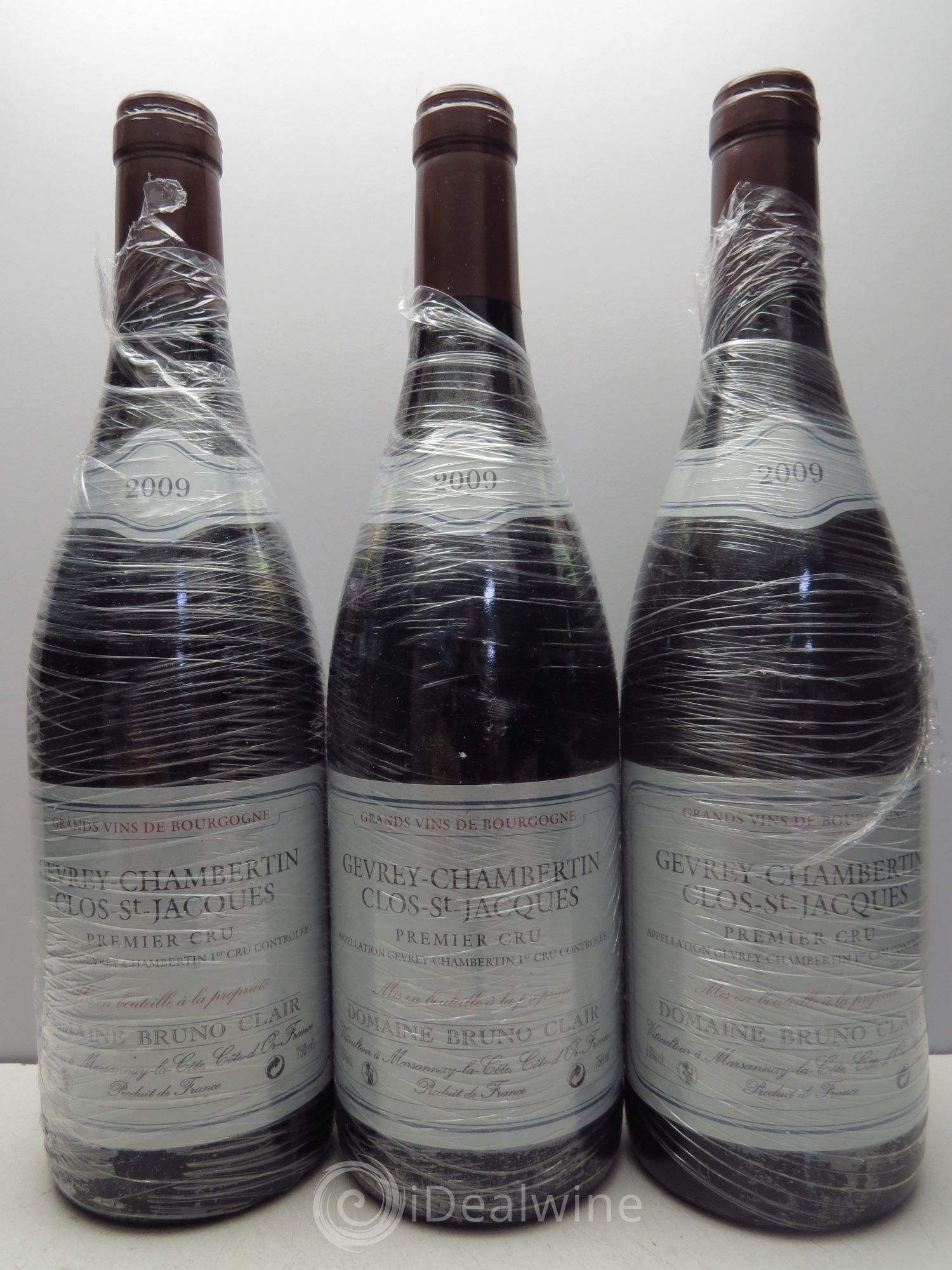Gevrey-Chambertin 1er Cru Clos Saint-Jacques Bruno Clair (Domaine) 2009 - Lot de 3 bouteilles - 0