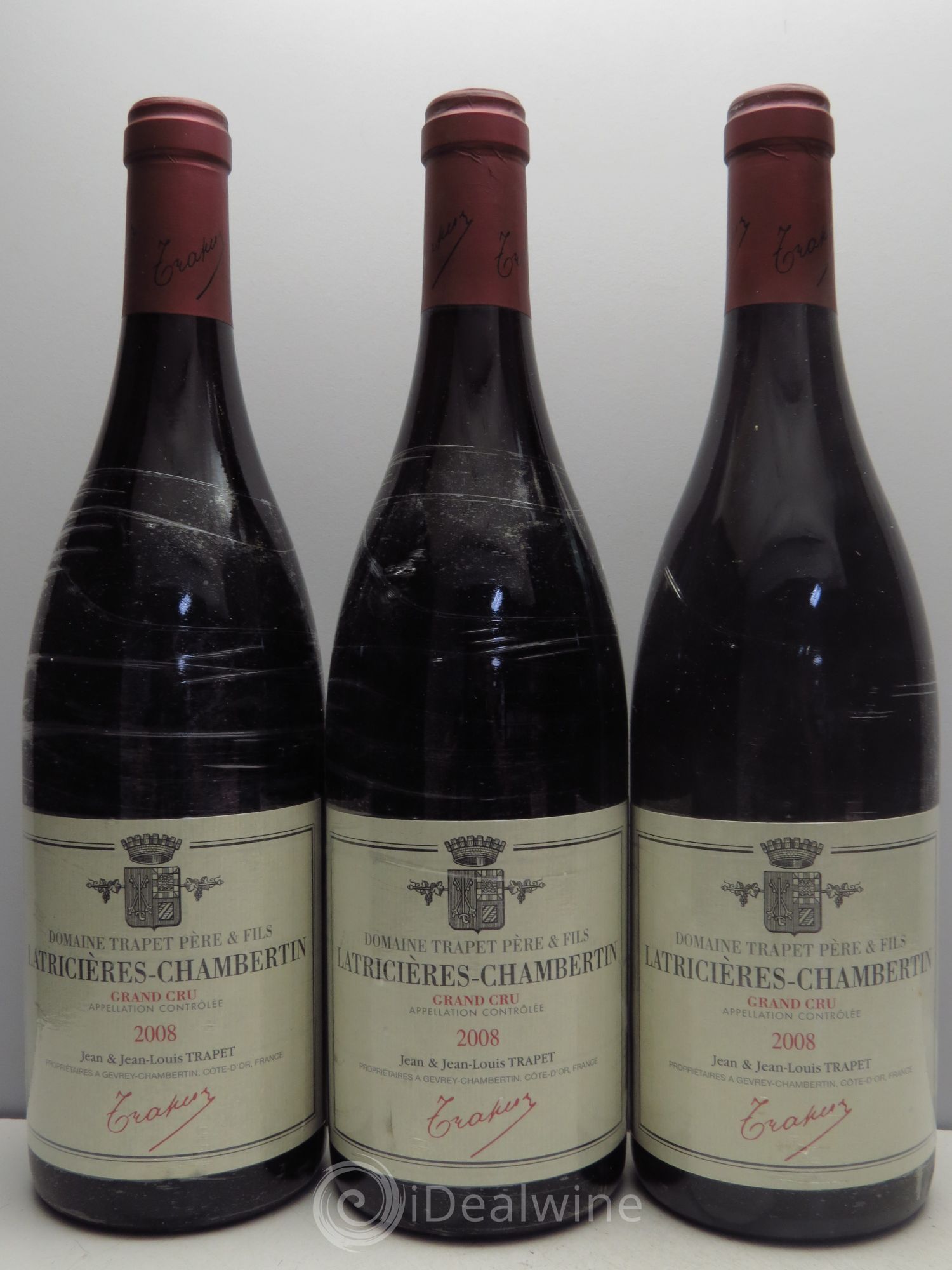 Latricières-Chambertin Grand Cru Domaine Trapet 2008 - Lot de 3 bouteilles - 0
