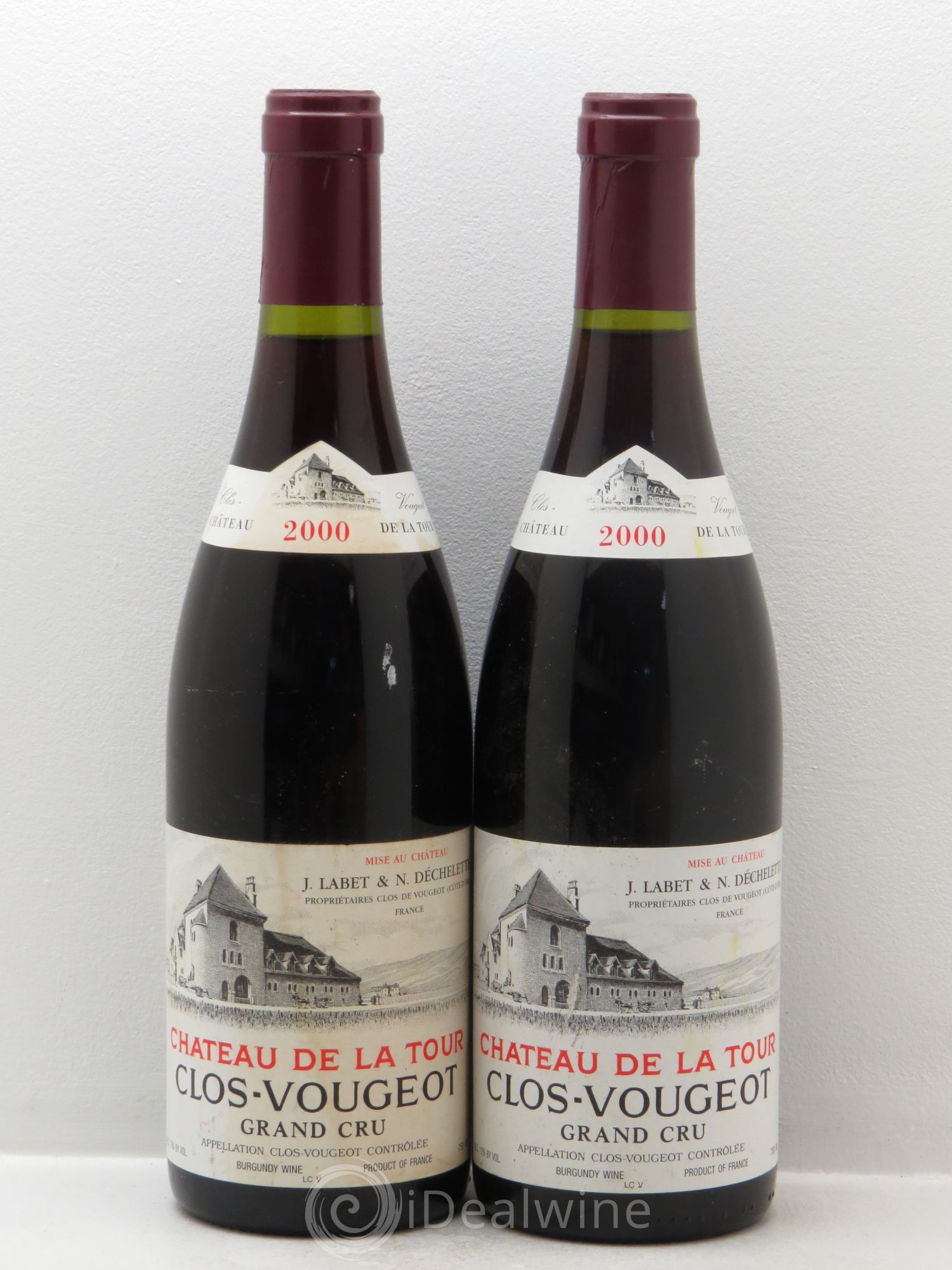 Clos de Vougeot Grand Cru Château de La Tour 2000 - Lot de 2 bouteilles - 0