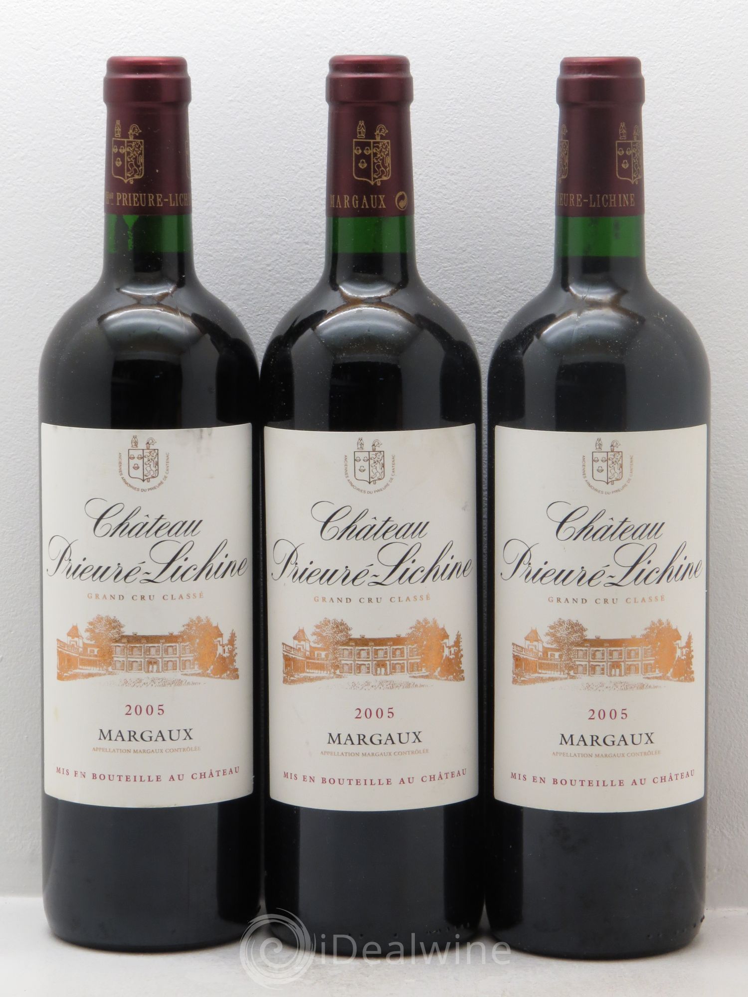 Château Prieuré Lichine 4ème Grand Cru Classé 2005 - Lot de 3 bouteilles - 0