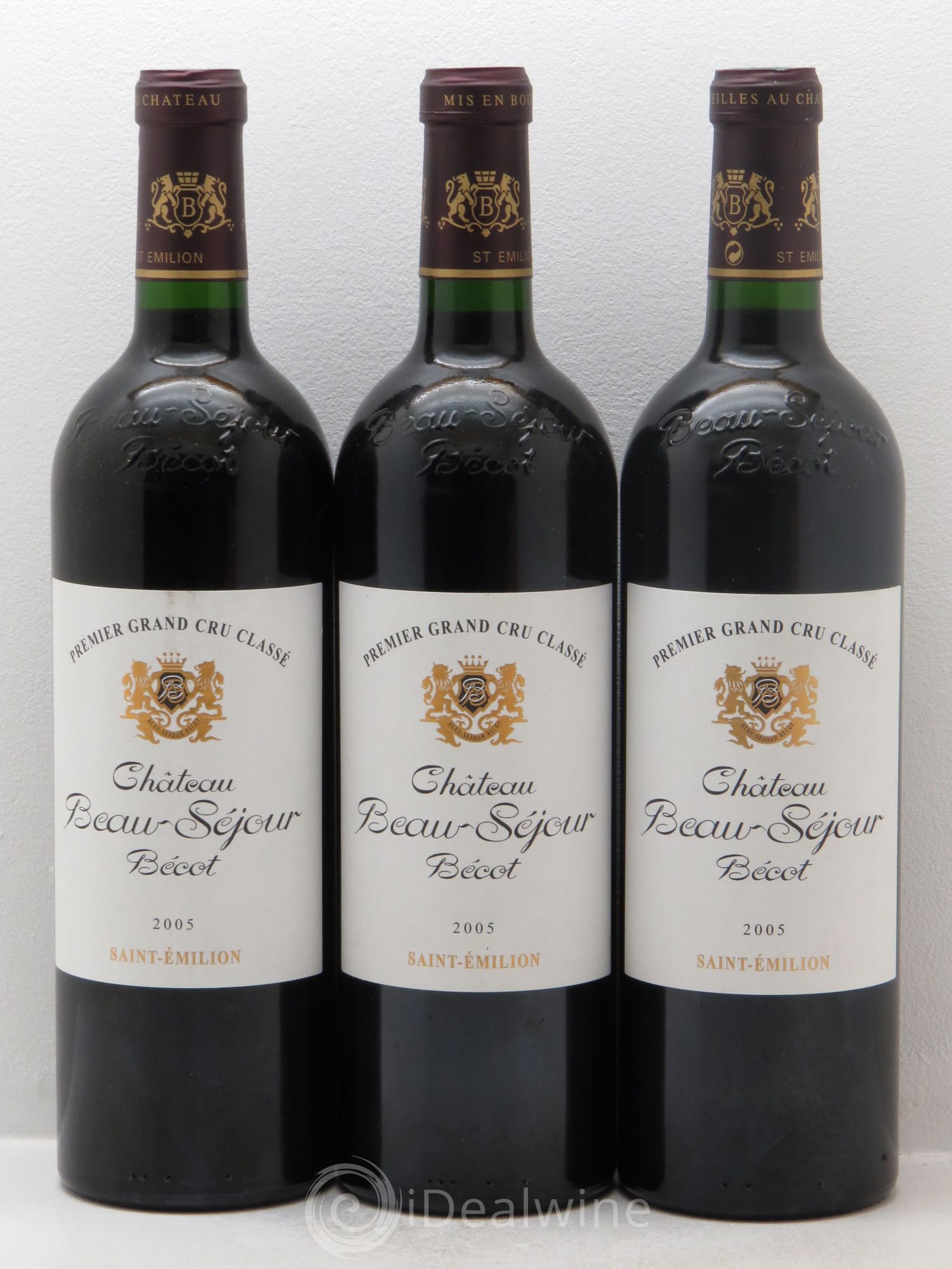 Château Beau-Séjour Bécot 1er Grand Cru Classé B 2005 - Lot de 3 bouteilles - 0