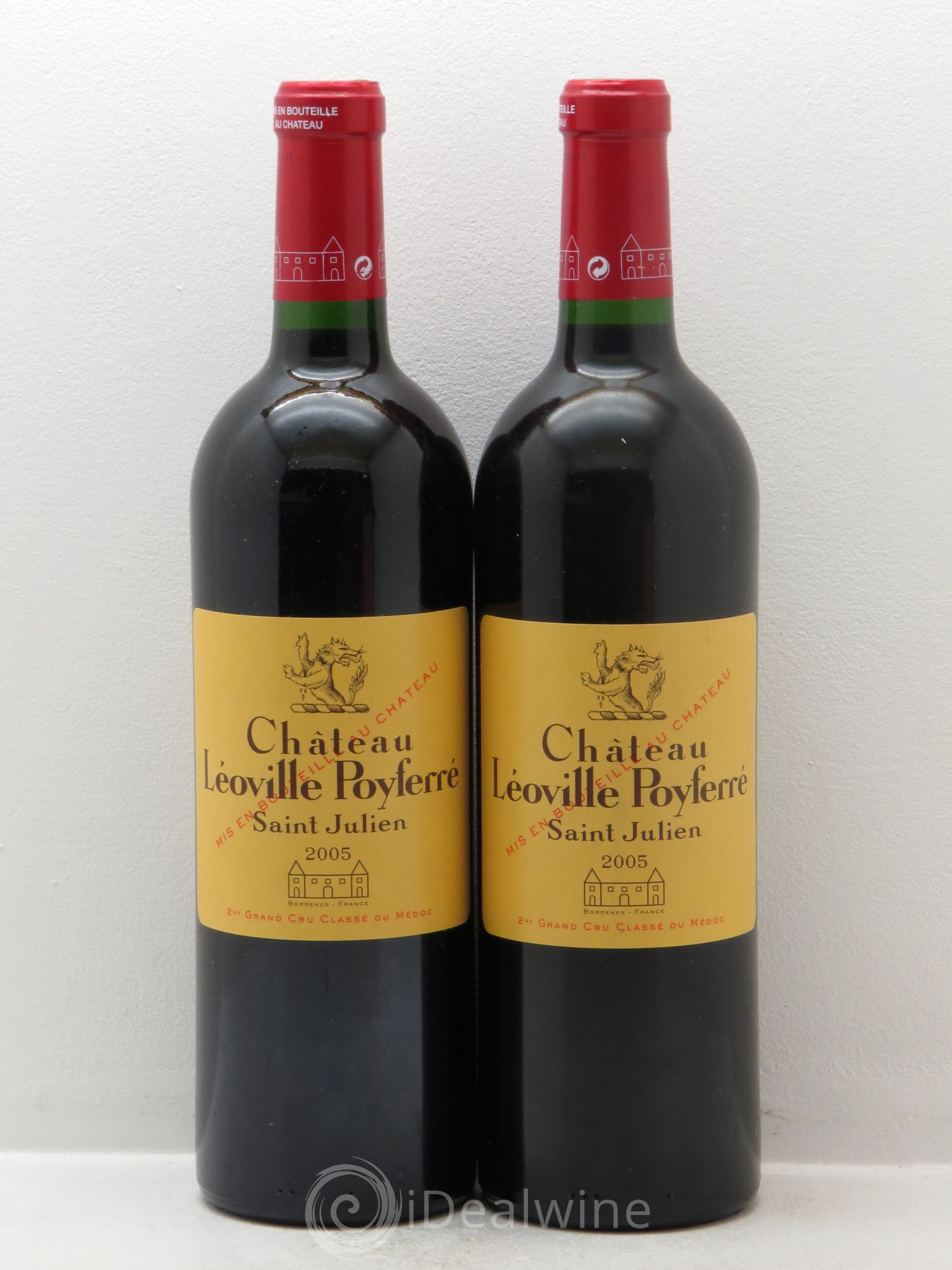 Château Léoville Poyferré 2ème Grand Cru Classé 2005 - Lot de 2 bouteilles - 0
