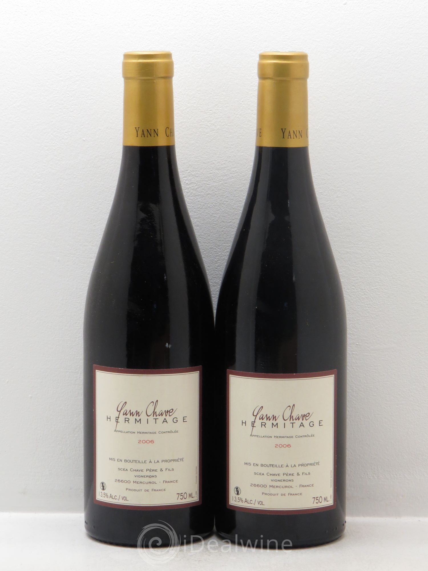Hermitage Yann Chave 2006 - Lot de 2 bouteilles - 0