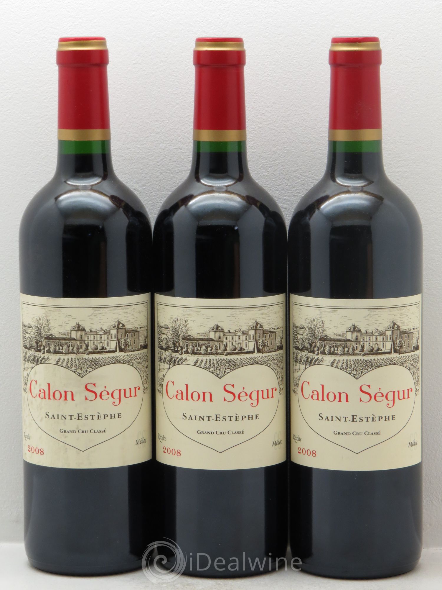 Château Calon Ségur 3ème Grand Cru Classé 2008 - Lot de 3 bouteilles - 0