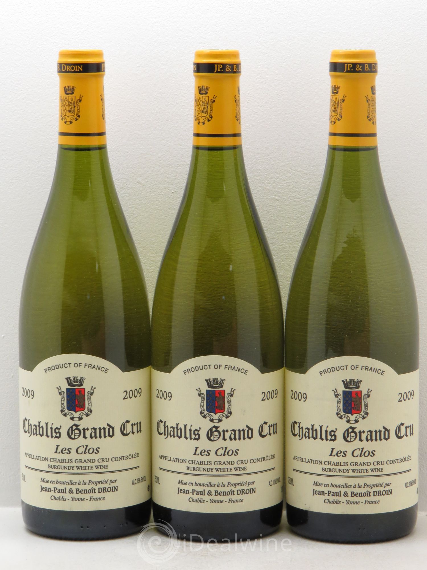 Chablis Grand Cru Les Clos Jean-Paul & Benoît Droin (Domaine) 2009 - Lot de 3 bouteilles - 0