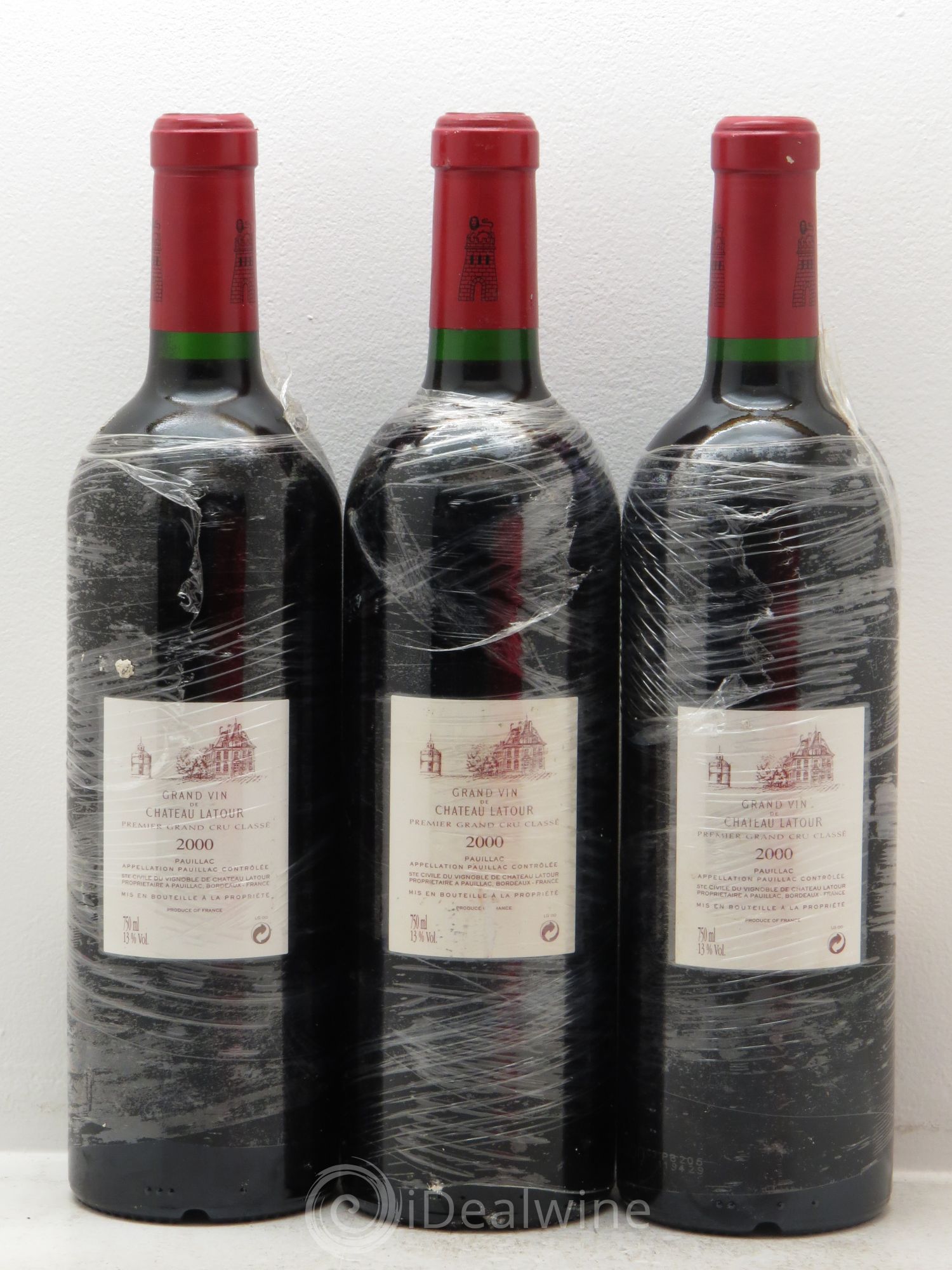 Château Latour 1er Grand Cru Classé 2000 - Lot de 3 bouteilles - 1