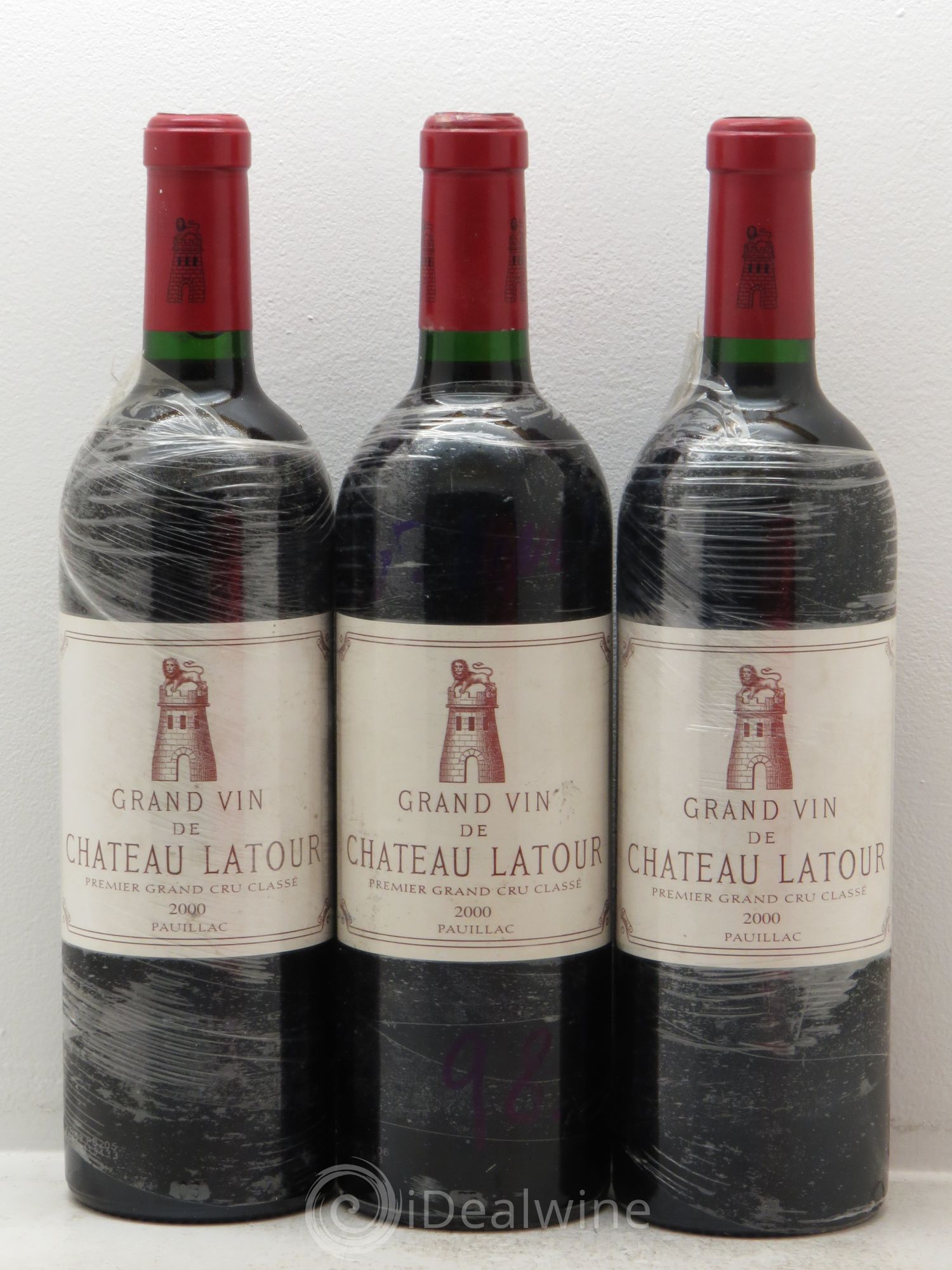 Château Latour 1er Grand Cru Classé 2000 - Lot de 3 bouteilles - 0