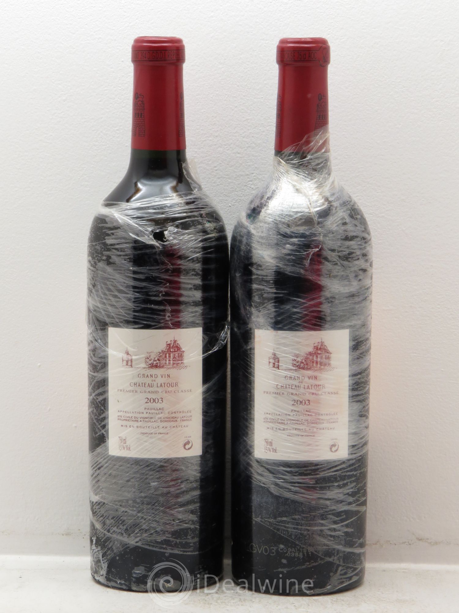 Château Latour 1er Grand Cru Classé 2003 - Lot de 2 bouteilles - 1